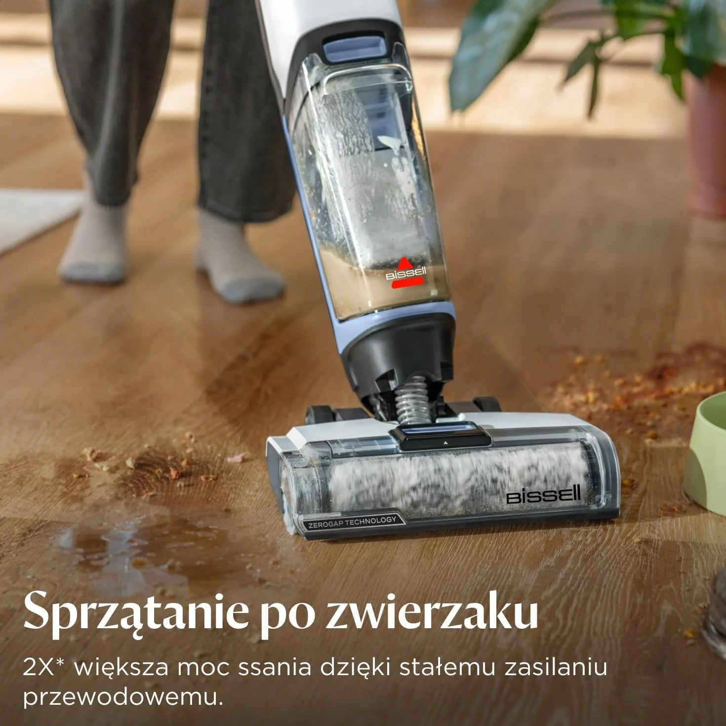 BISSELL CrossWave Edge, Odkurzacz Piorący i Na Mokro, Odkurzacz Pionowy, Systemem Samooczyszczania, Wielofunkcyjne Urządzenie Pionowe ZeroGap, Do Podłóg i Dywanów, 7.5m Kabel, 4088N