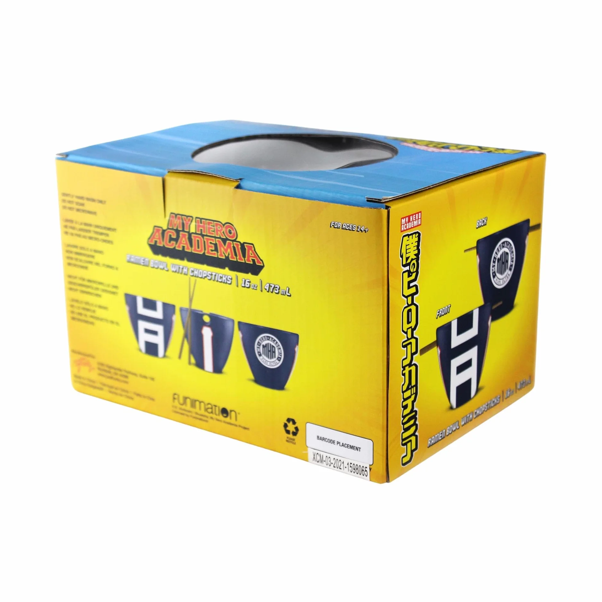 JUST FUNKY MY HERO ACADEMIA Bol à Ramen z bagietką 470 ml mundurek UA