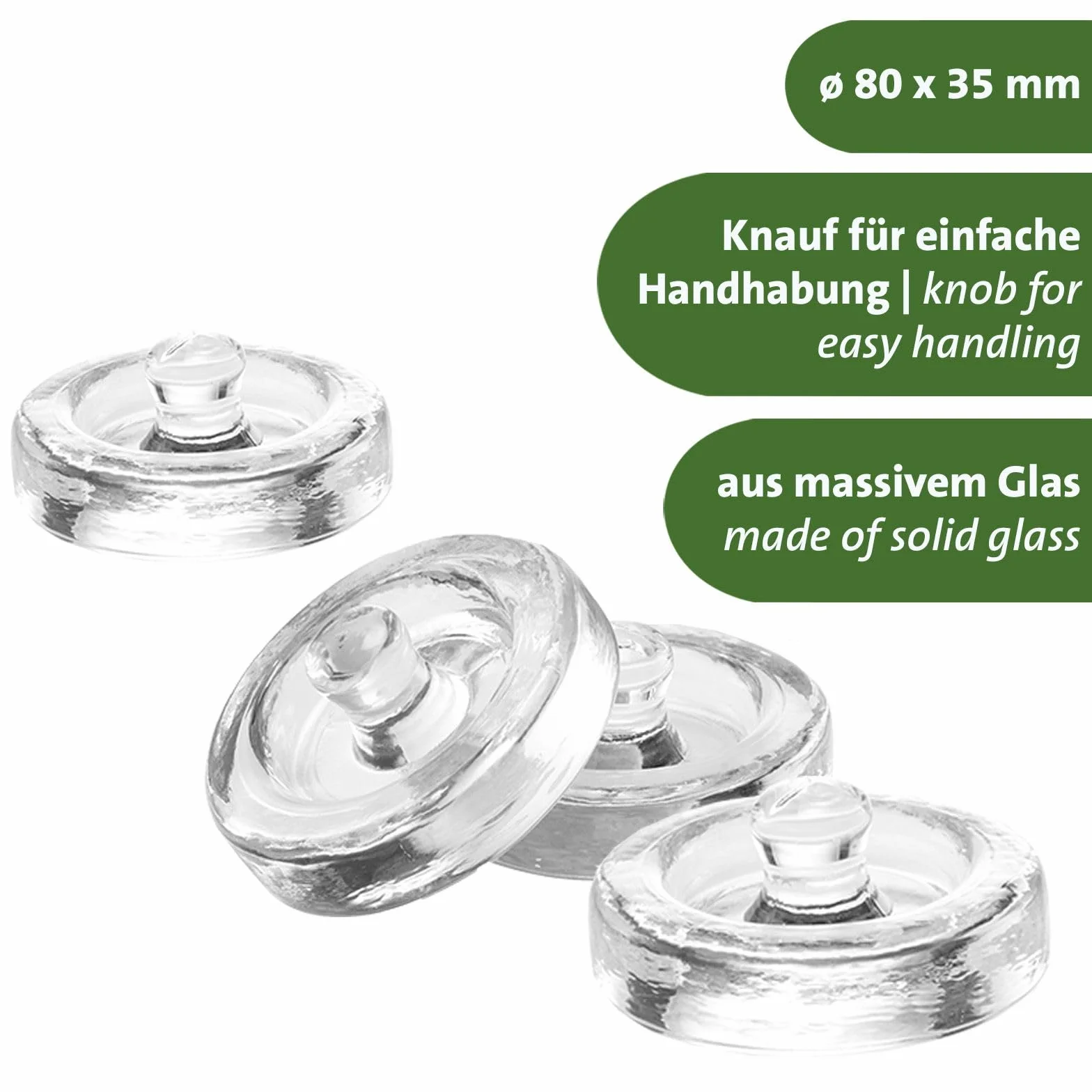 Westmark Masy fermentacyjne szklane ciężarki Ø 8 cm 4 szt.