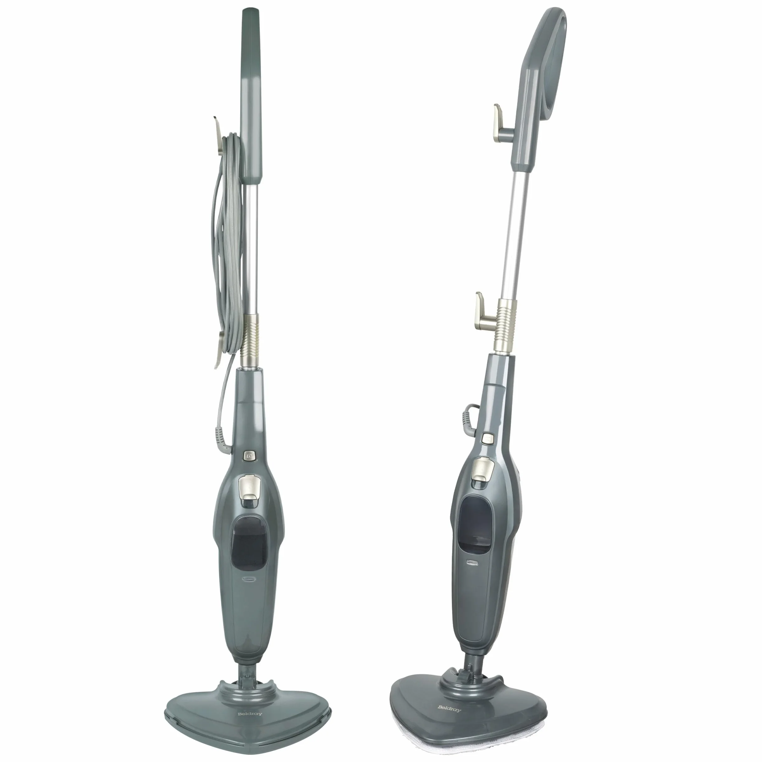 Beldray Clean & Refresh Myjka Parowa, Mop Parowy, Czyszczenie Bez Chemii, Głowica do Rogów, Szybkie Nagrzewanie, Zbiornik 350 ml, Dywan, Laminat, Drewno, Plytki, 1300W