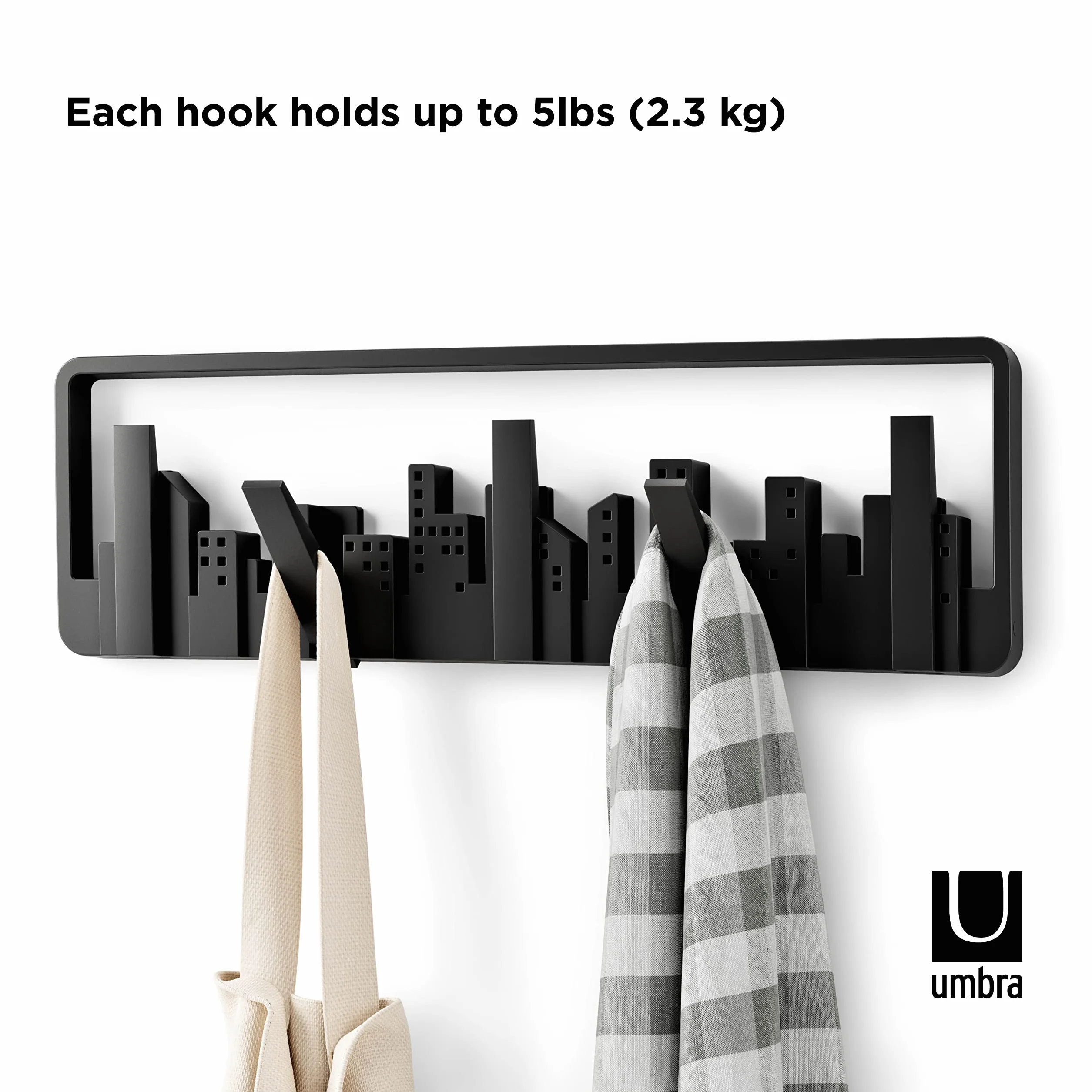 Umbra Panorama Skyline Wieszak na Ubrania, Czarny, 1