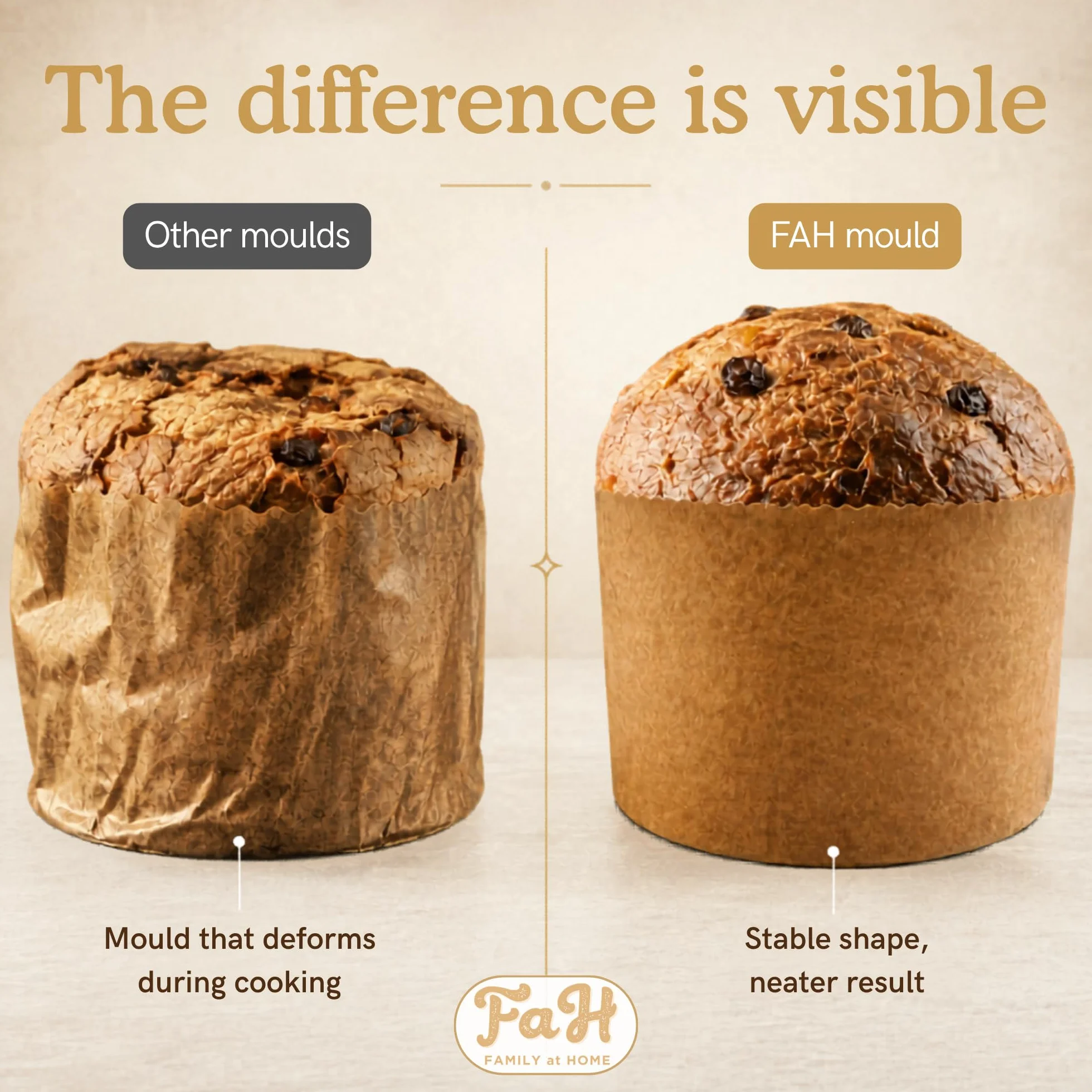 Forma do Panettone o wysokiej gęstości, 20 szt. Profesjonalne formy do pieczenia Panettone z czystego naturalnego papieru o wysokiej gęstości, formy do pieczenia Panettoni, odporne na ciepło 200°C