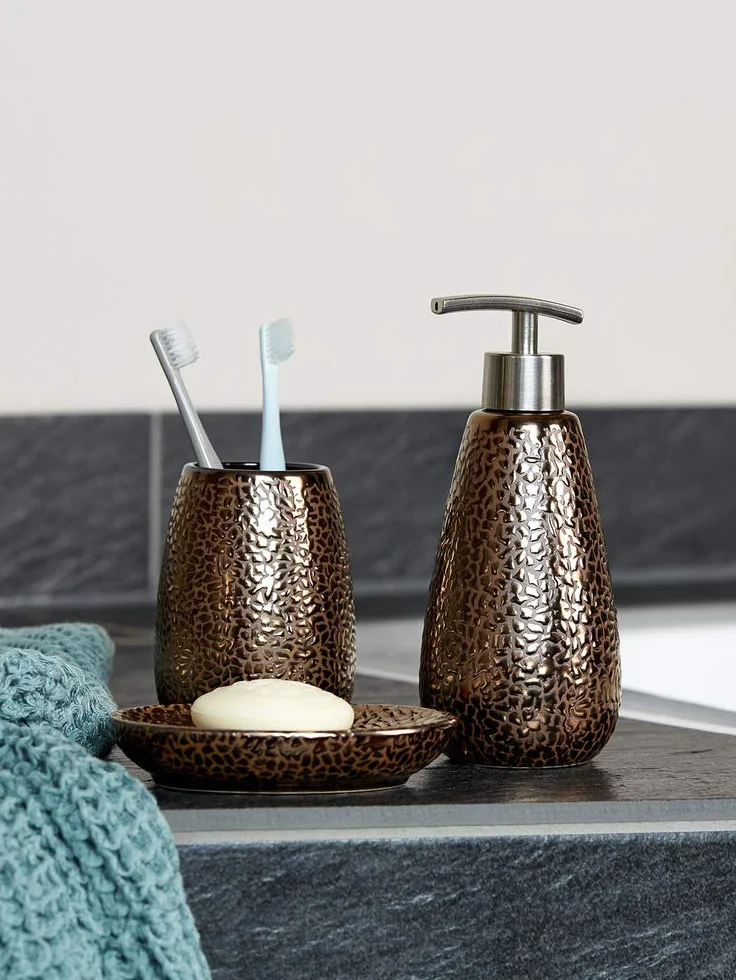 WENKO Ceramiczny kubek na szczoteczkę do zębów "Marrakesh", brązowy