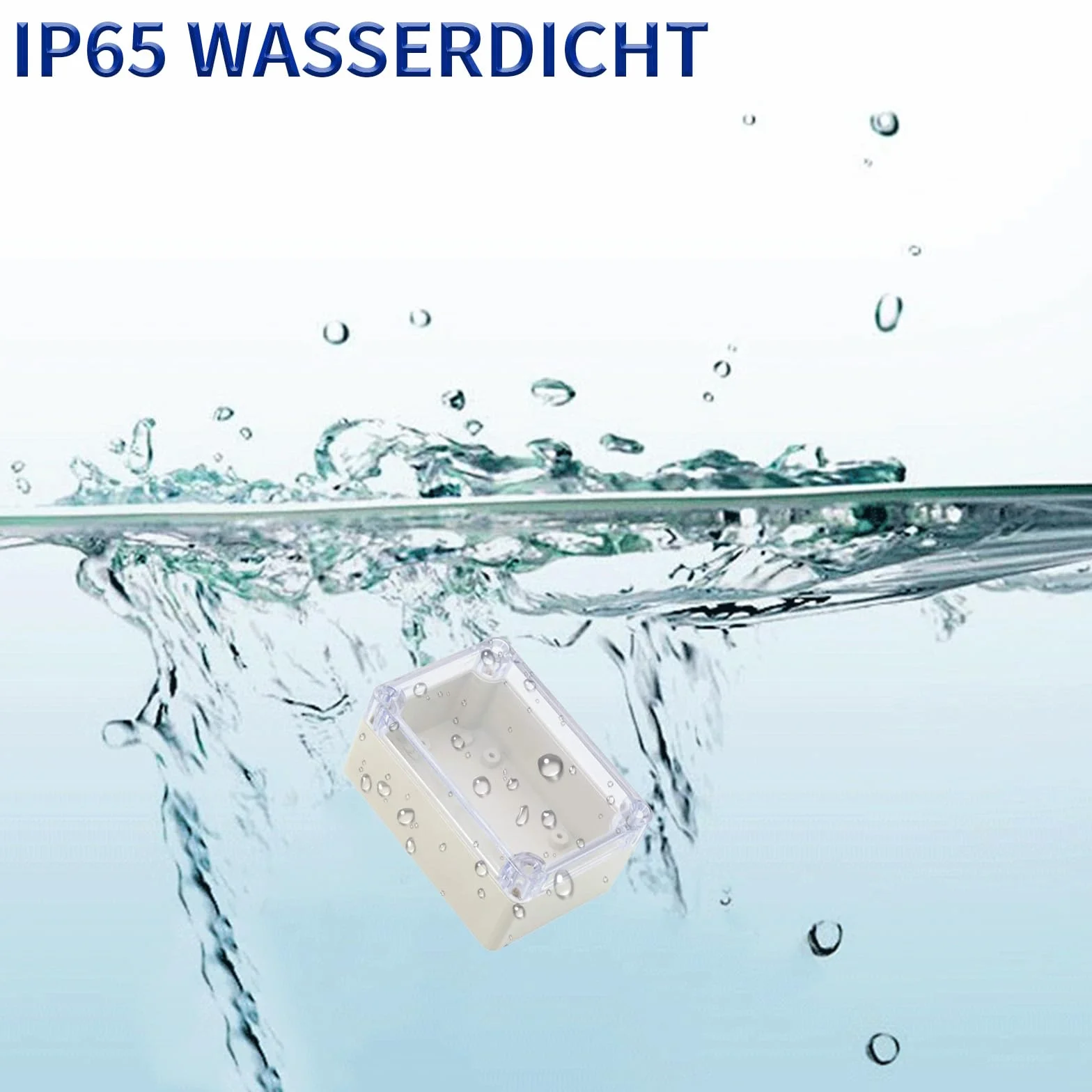 3 sztuki, wodoszczelna obudowa IP65, obudowa przemysłowa, obudowa elektroniczna, pudełko z przezroczystą pokrywą do kabli wewnętrznych i zewnętrznych, 100 x 68 x 50 mm