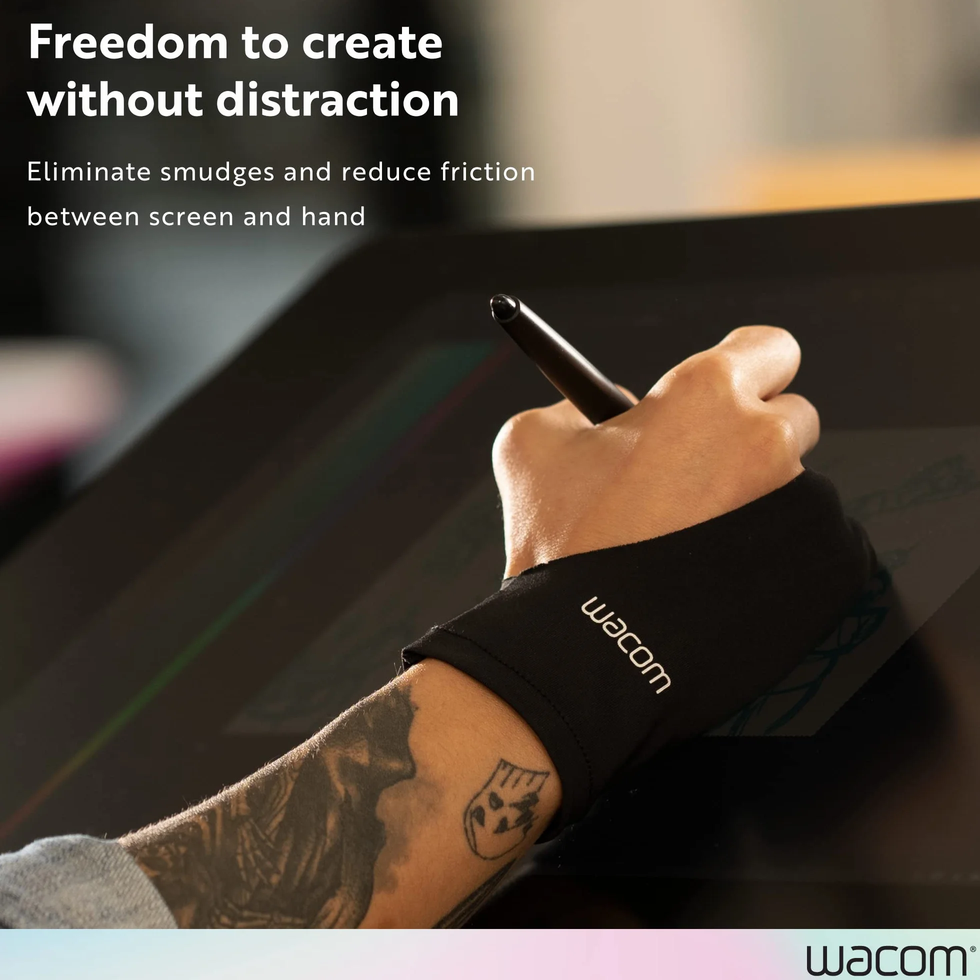 Wacom rękawice do rysowania, tablet, 90% z materiałów pochodzących z recyklingu, rękawice do rysowania, 3 szt. w zestawie