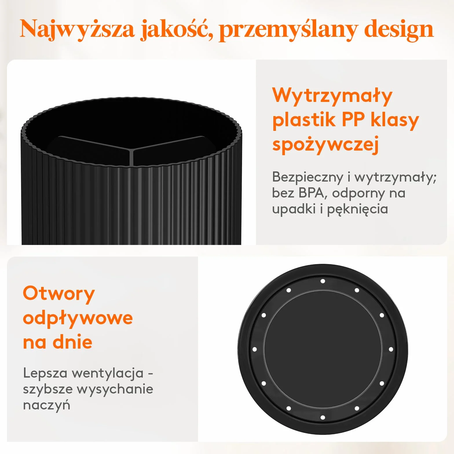 Lifewit Uchwyt na przybory do przechowywania w kuchni, pojemnik na sztućce z antypoślizgową obrotową podstawą, duża 3-komorowa plastikowa łyżka, szpatułka, sztućce, organizer na sztućce z suchym