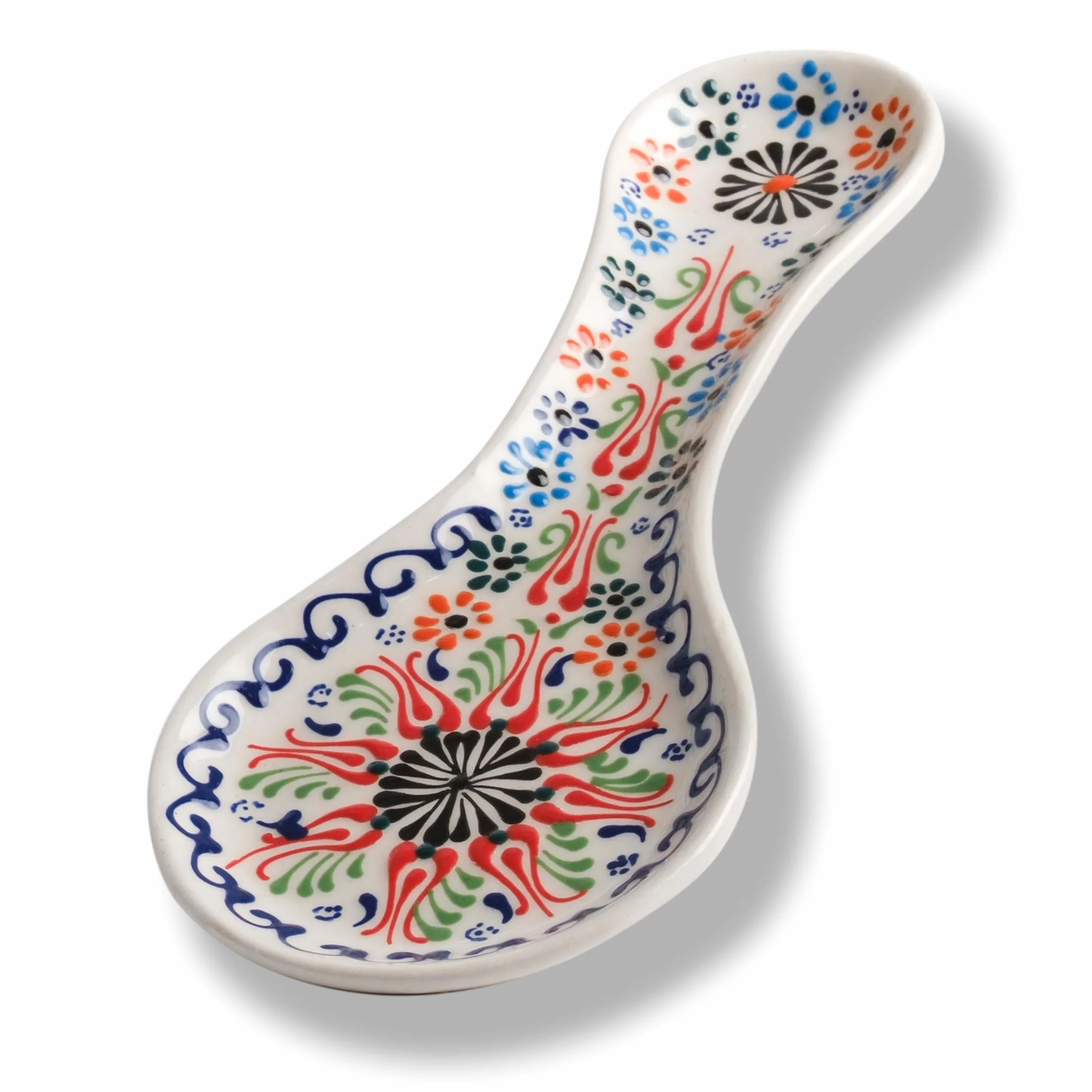 Ręcznie wykonana podstawka na łyżkę, ceramiczna podstawka na łyżkę do kuchenki, 25 cm, podstawka na łyżkę do blatu kuchennego, nadaje się do mycia w zmywarce, uchwyt na łyżkę do kuchenki, prezent na