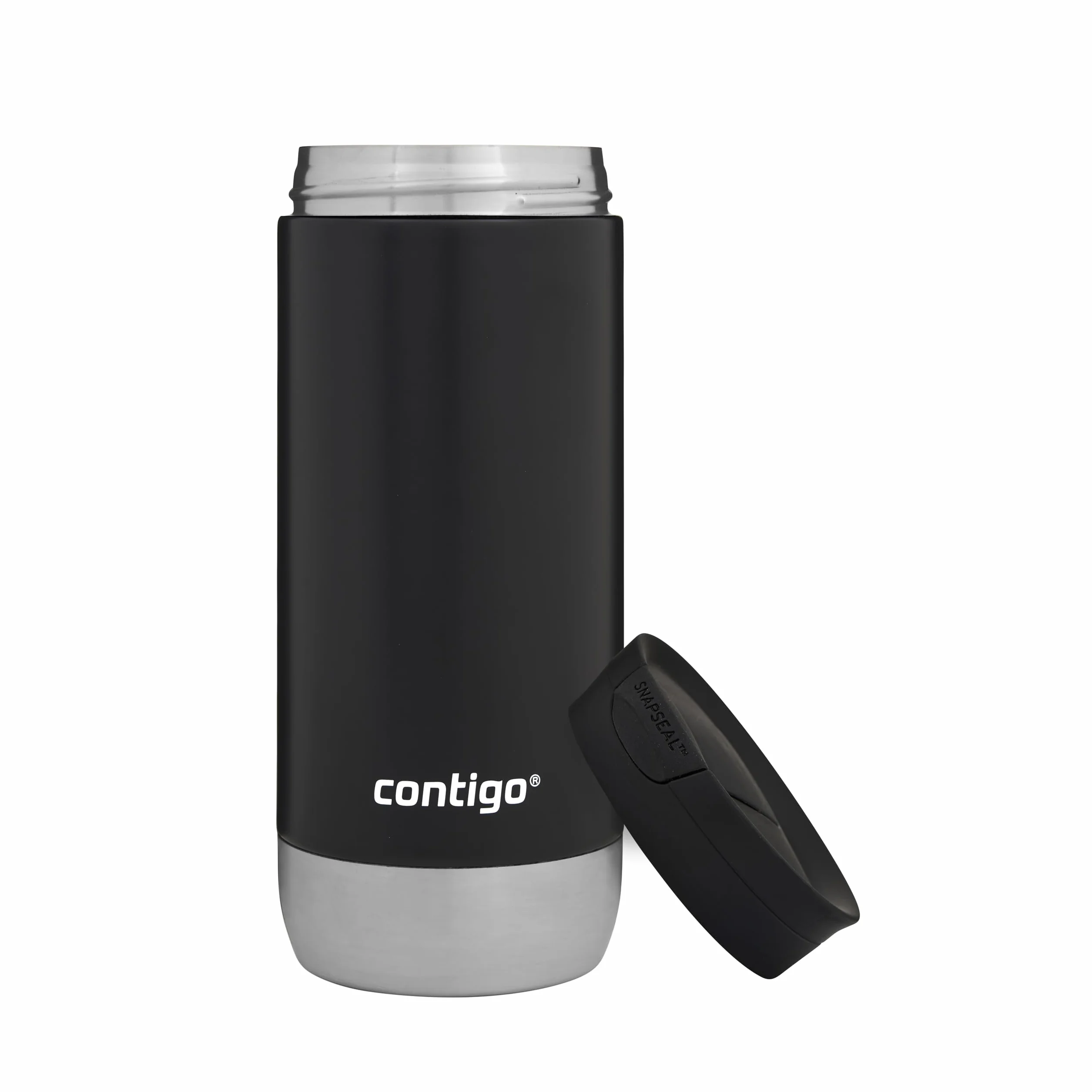 Contigo Huron Snapseal kubek podróżny, kubek termiczny ze stali nierdzewnej, termos próżniowy, szczelny kubek, kubek do kawy z łatwą do czyszczenia pokrywką, 470 ml
