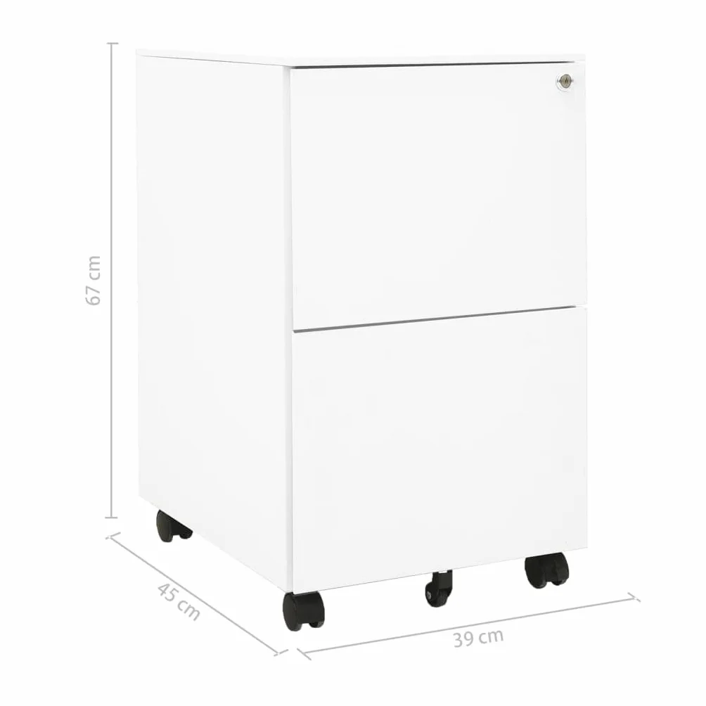 Bussandri Exclusive - Mobilny blok szuflady 39x45x67 cm stal biała