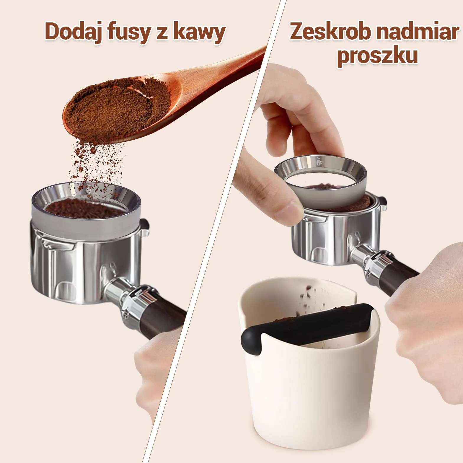 Lejek dozujący 54 mm, lejek dozujący do espresso ze stali nierdzewnej 304, lejek do portafiltra z magnesem, pierścień dozujący do kawy 54 mm, narzędzia baristyczne kompatybilne z portafiltrem