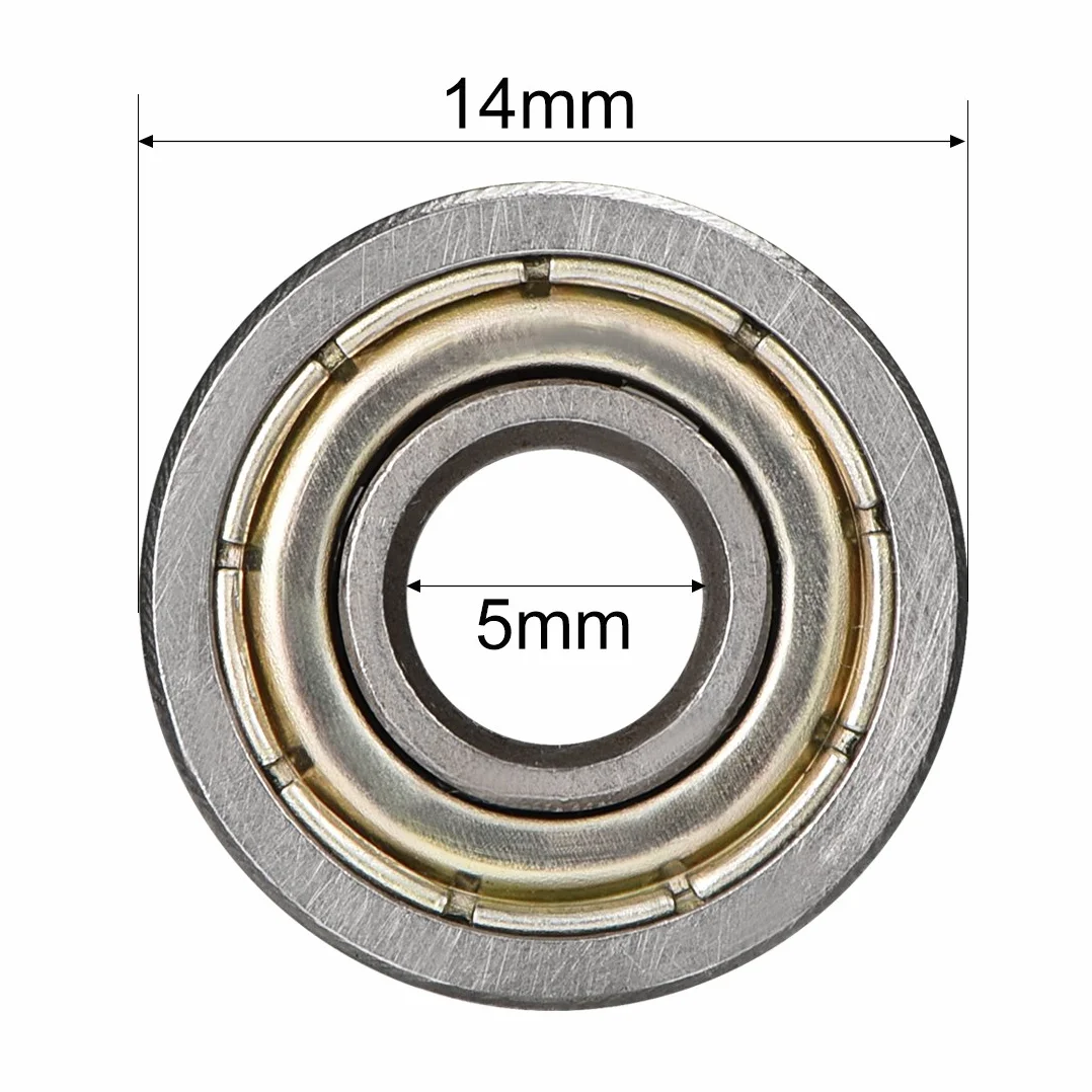 sourcing map 20 szt. łożysko kulkowe zwykłe 605Z podwójny szyld 5 mm x 14 mm x 5 mm stal węglowa DE de