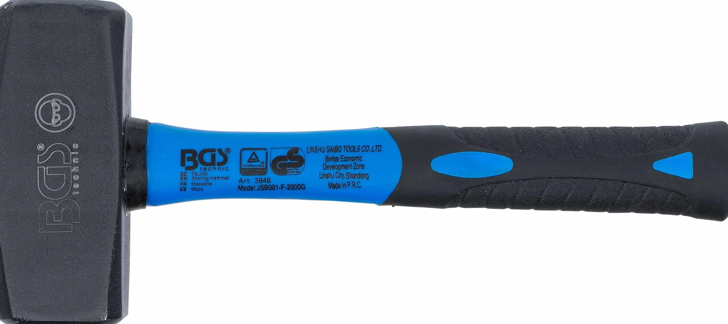BGS 3846 | Młotek dwuobuchowy | trzonek z włókna szklanego | DIN 6475 | 2000 g