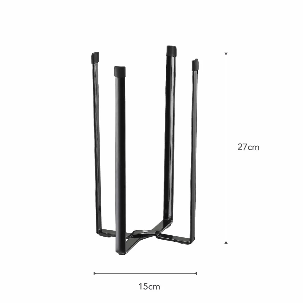 Yamazaki Home Multi Eco Stojak do kuchni plastikowy uchwyt na torbę czarny
