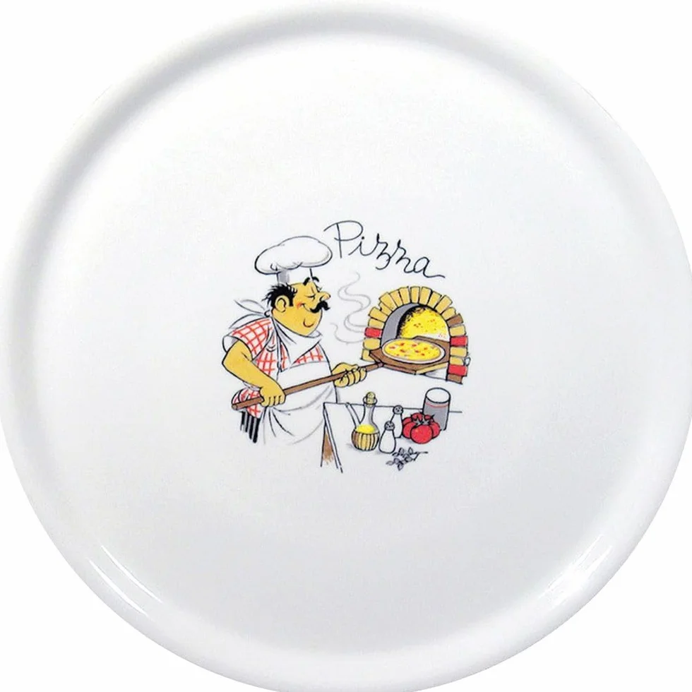 HENDI Talerz do pizzy Speciale - dekorowany | ø330mm | Wytrzymała porcelana