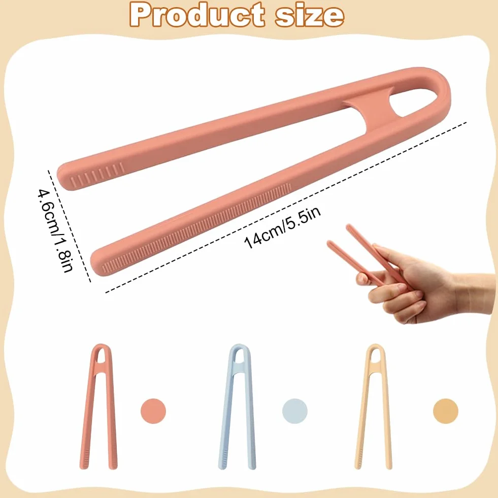 Pinceta dla dzieci, 3 szt. Silikonowe pęsety zabawki, Kolorowe pęsety dla dzieci, Fine Motor Sensory Toys