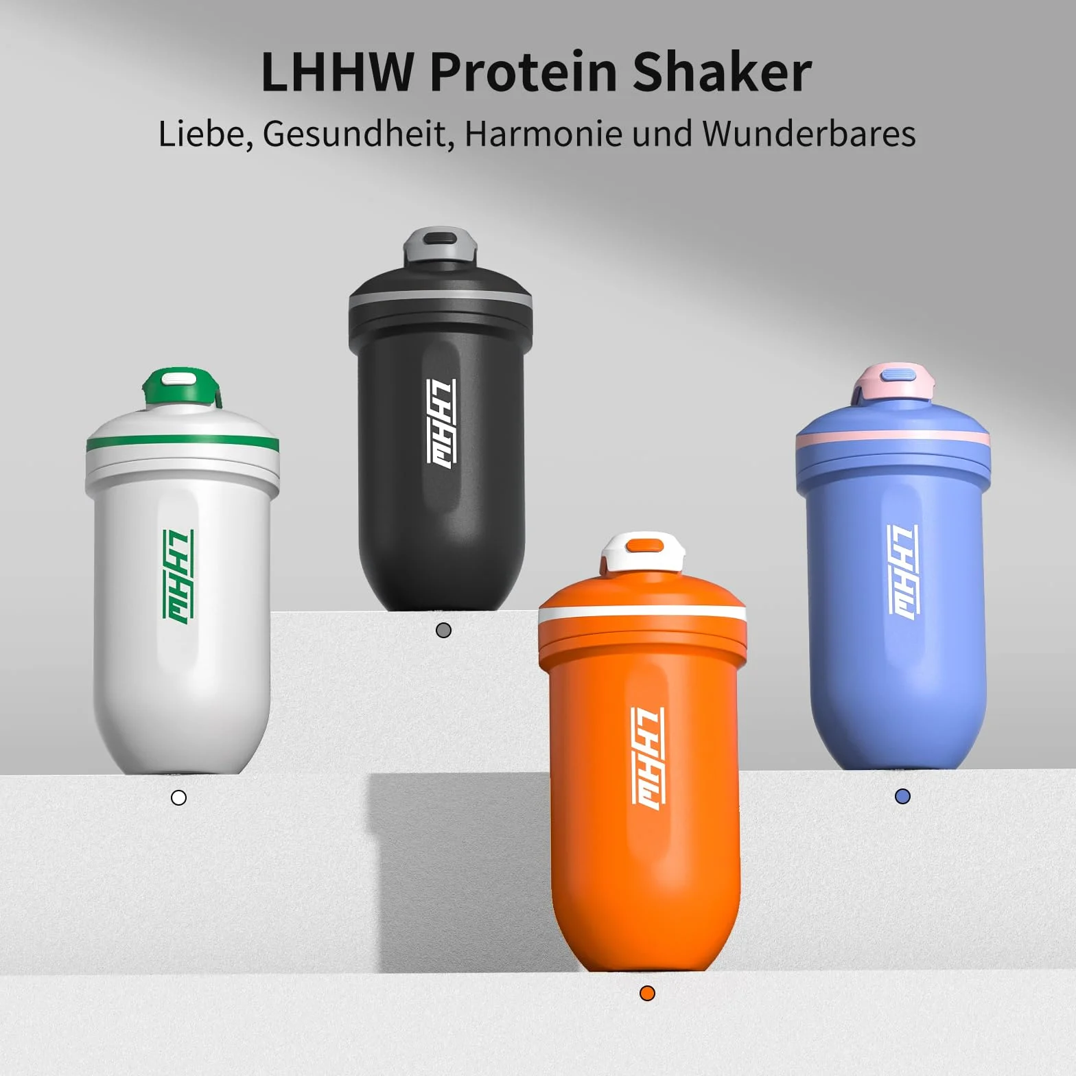 LHHW Shaker proteinowy ze stali nierdzewnej 500 ml – nie wymaga mieszanej kuli, utrzymuje zimno, szczelny, nie zawiera BPA, shaker proteinowy
