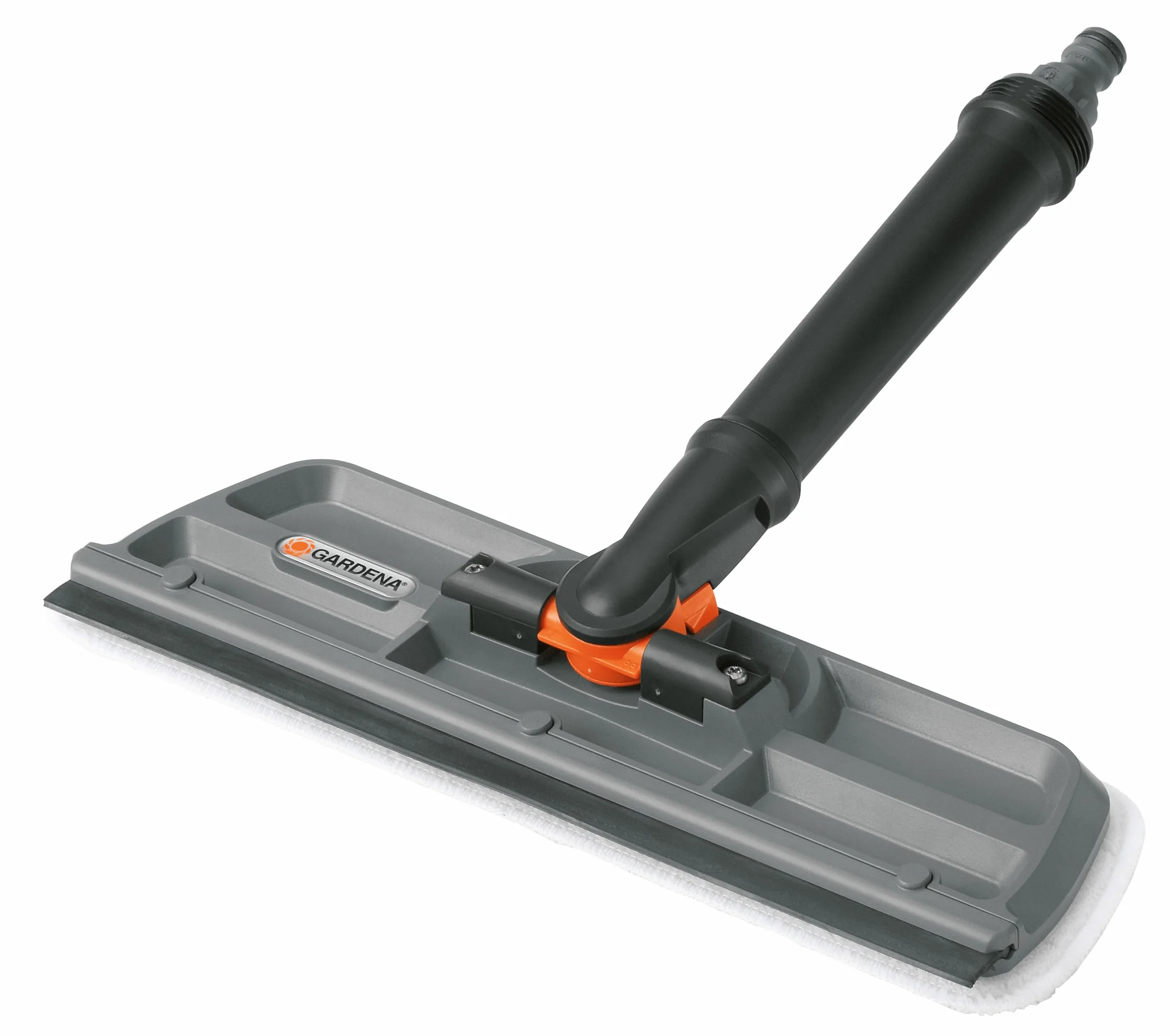 Gardena myjka do okien ze ściągaczką: przepływowa myjka do okien ze ściągaczką do urządzeń Cleansystem, z uniwersalną ściereczką z mikrofibry (5564-20)