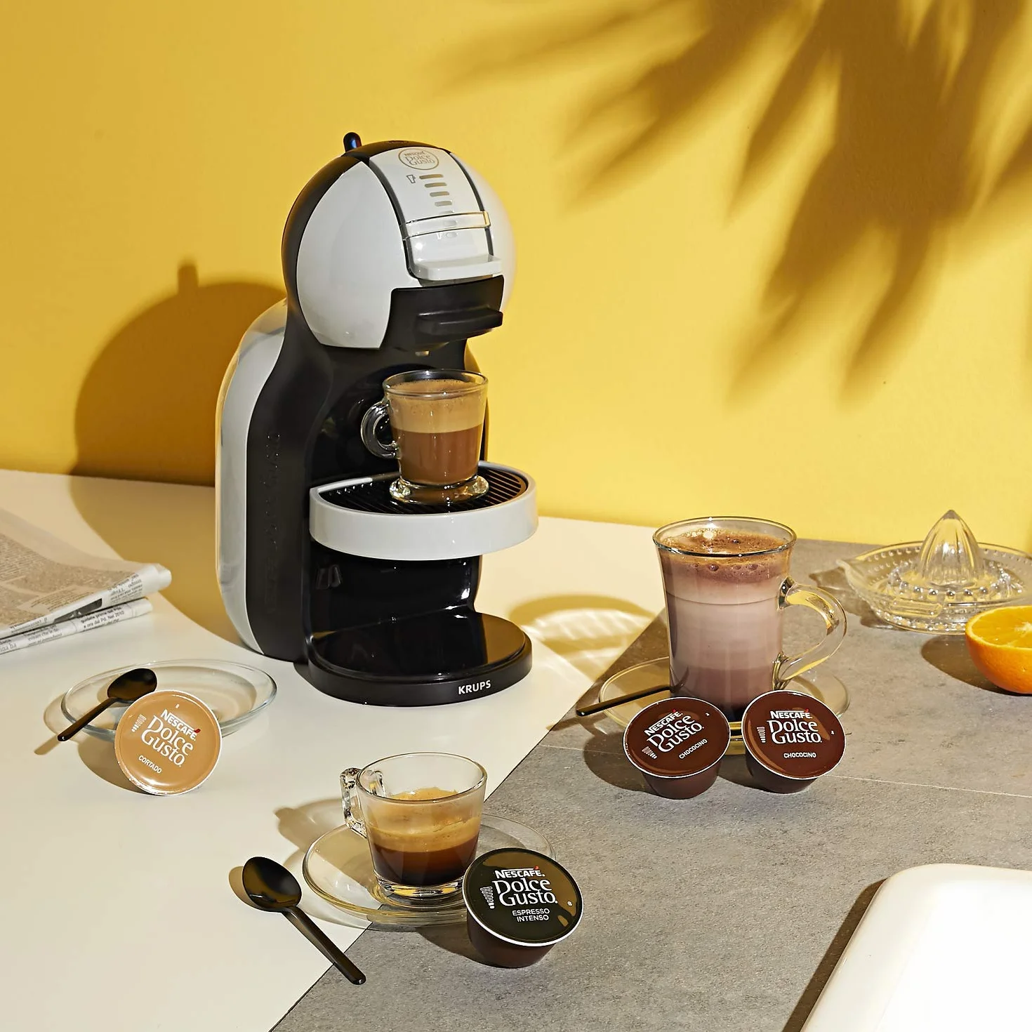 Krups Nescafé Dolce Gusto Mini Me KP123BK ekspres do kawy i innych napojów, automatyczny, szary/czarny