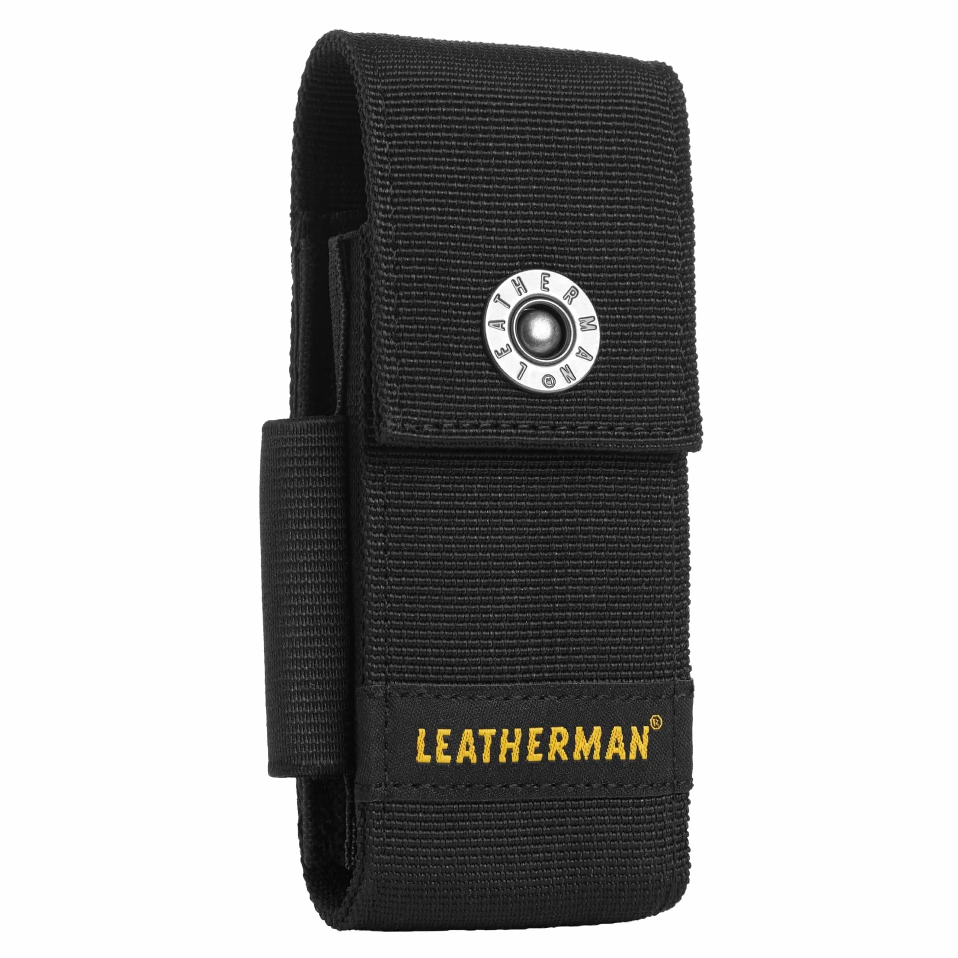 LEATHERMAN Etui - Oryginalne nylonowe etui, akcesoria dodatkowe do narzędzi wielofunkcyjnych, pasuje do modeli Charge, Crunch, Rebar, Rev, Sidekick Skeletool, Wave i Wingman, rozmiar L, kolor czarny