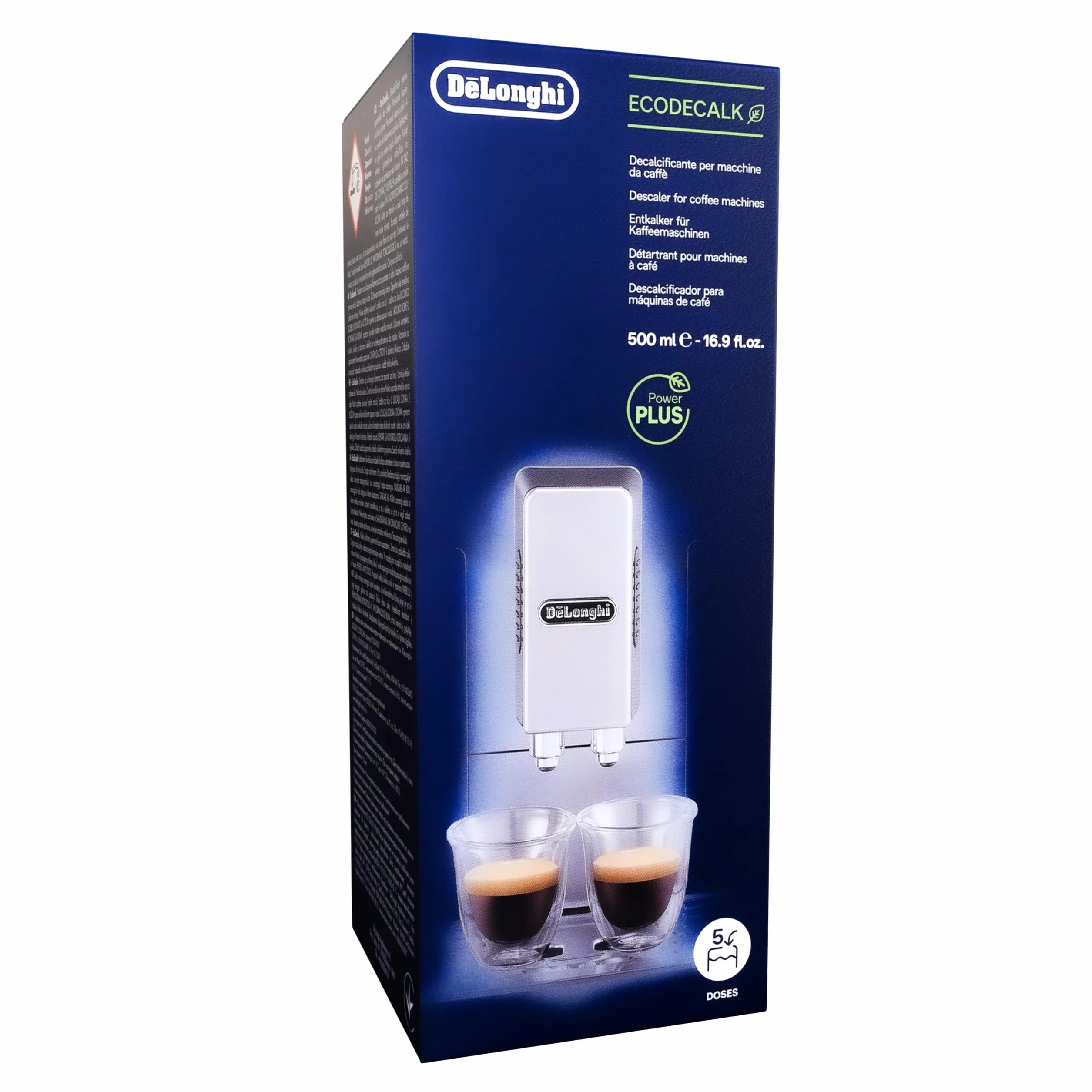 Aquafloow Filtr wody kompatybilny z DeLonghi DLSC002 i Odkamieniacz EcoDecalk 500ml Zestaw konserwacyjny do ekspresów Magnifica S Evo Dinamica
