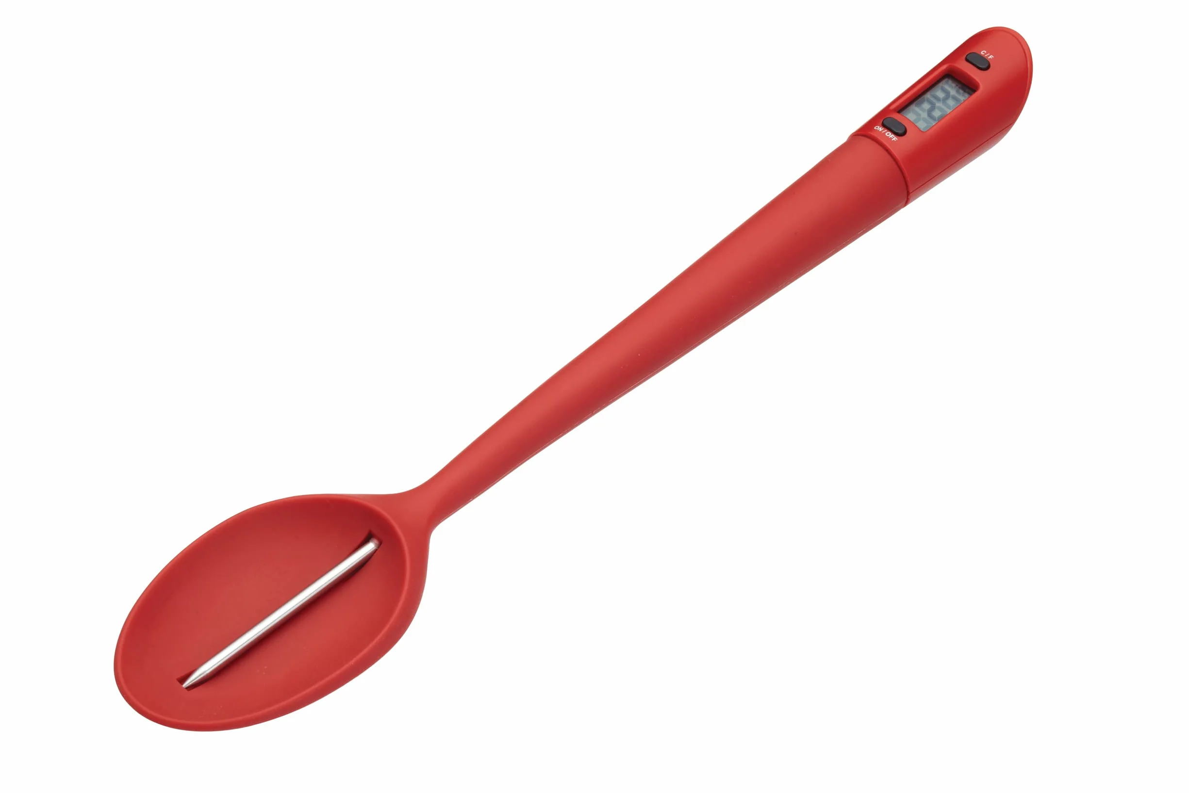 KitchenCraft Termometr do Dżemu/Cukru z Łyżką Home Made, 32 cm - Kolor Czerwony