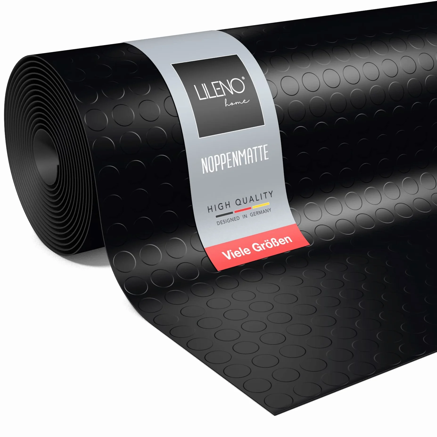 LILENO HOME Mata gumowa z wypustkami (3 mm), towar sprzedawany na metry, 50 x 100 cm jako podłoga warsztatowa, mata antypoślizgowa, nakładka na stół warsztatowy i mata podłogowa, do piwnicy, przyczepy, garażu