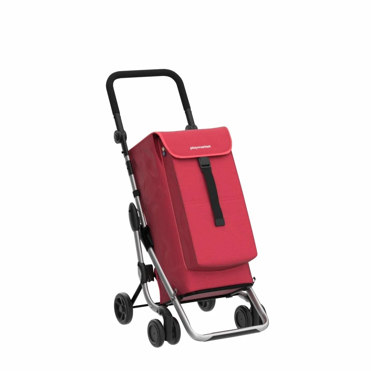Playmarket Uniseks Go Up Basic Wózek na Zakupy, Czarny/Czerwony (Charme), 110 cm
