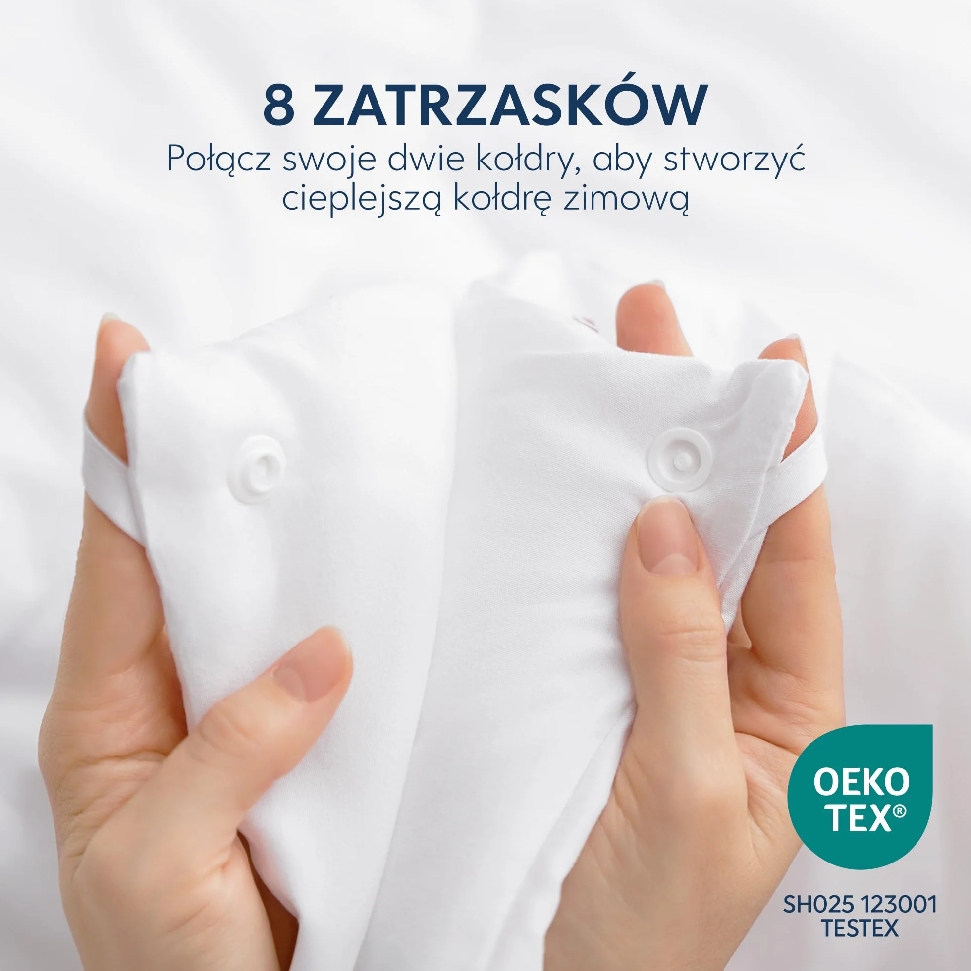Kołdra Dreamzie 155x200 4 pory roku - 3w1 (150 G/M² + 300 G/M² = 450 G/M², lekka kołdra letnia + kołdra przejściowa = ciepła kołdra zimowa w klimacie umiarkowanym z zatrzaskami, łatwa do przymocowania