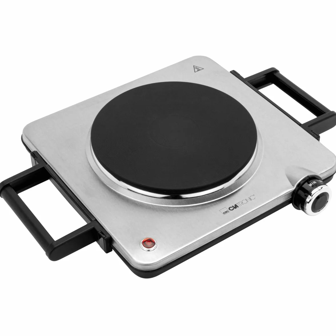 Clatronic® Elektryczna płyta grzewcza o mocy 1500 W, 1 płyta kuchenna do kuchni, biura lub na kemping, elektryczna płyta kuchenna z bezstopniową regulacją temperatury, pojedyncza płyta grzewcza ze