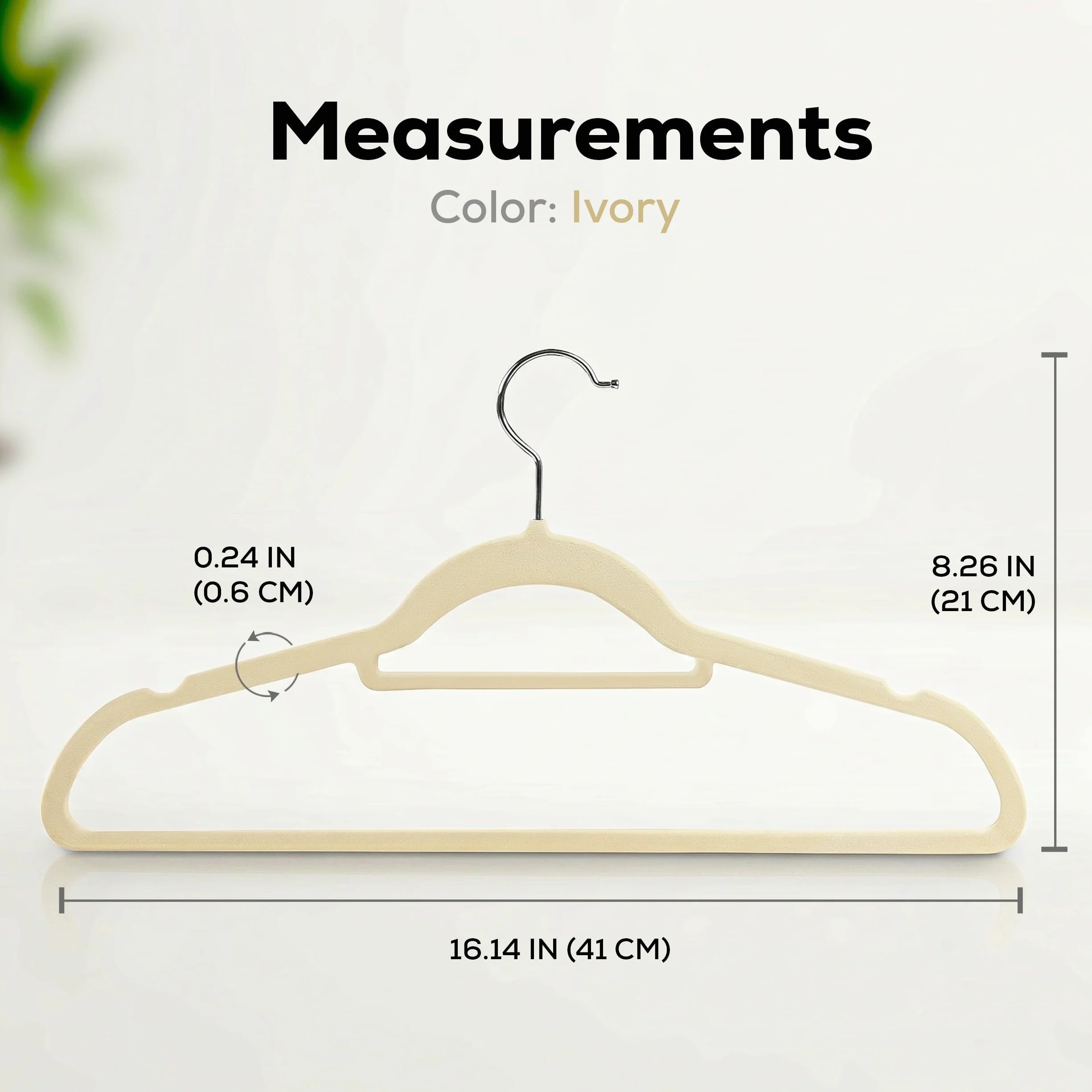 Utopia Home wieszaki aksamitne antypoślizgowe 42 cm Opakowanie 50 szt.