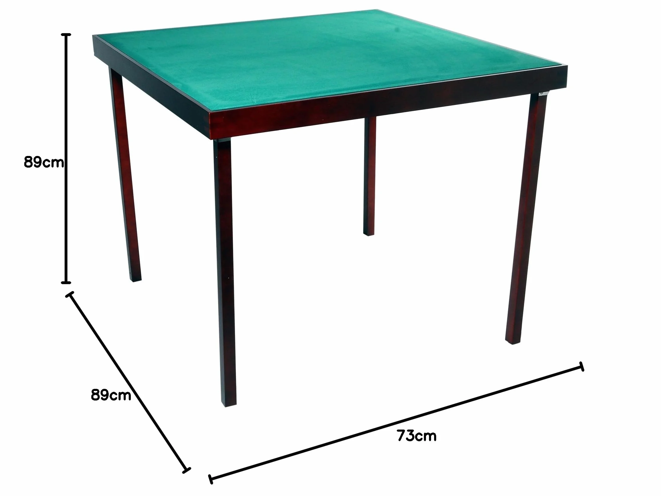 Engelhart - 390501- Stolik z mostu brzozowego - składany stół z tektury - zielona filcowa taca (89cm x 89cm)
