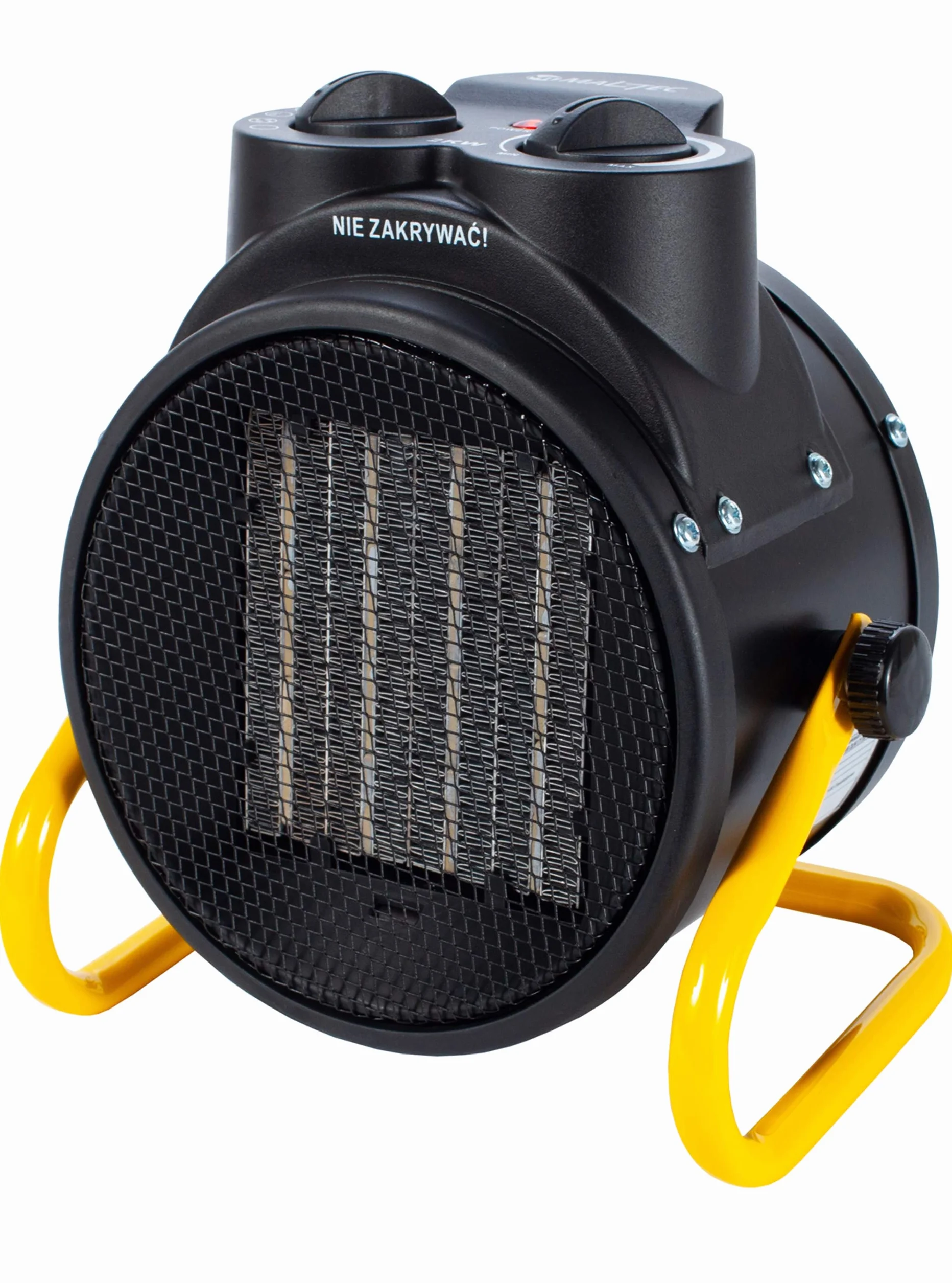 MalTec 5901924219934 Nagrzewnica Elektryczna INFERNO4000 | Grzejnik Elektryczny | Farelka | Regulacja Wentylatora | Termostat | Ceramiczne Elementy | Uchwyt | Duża Moc 2kW