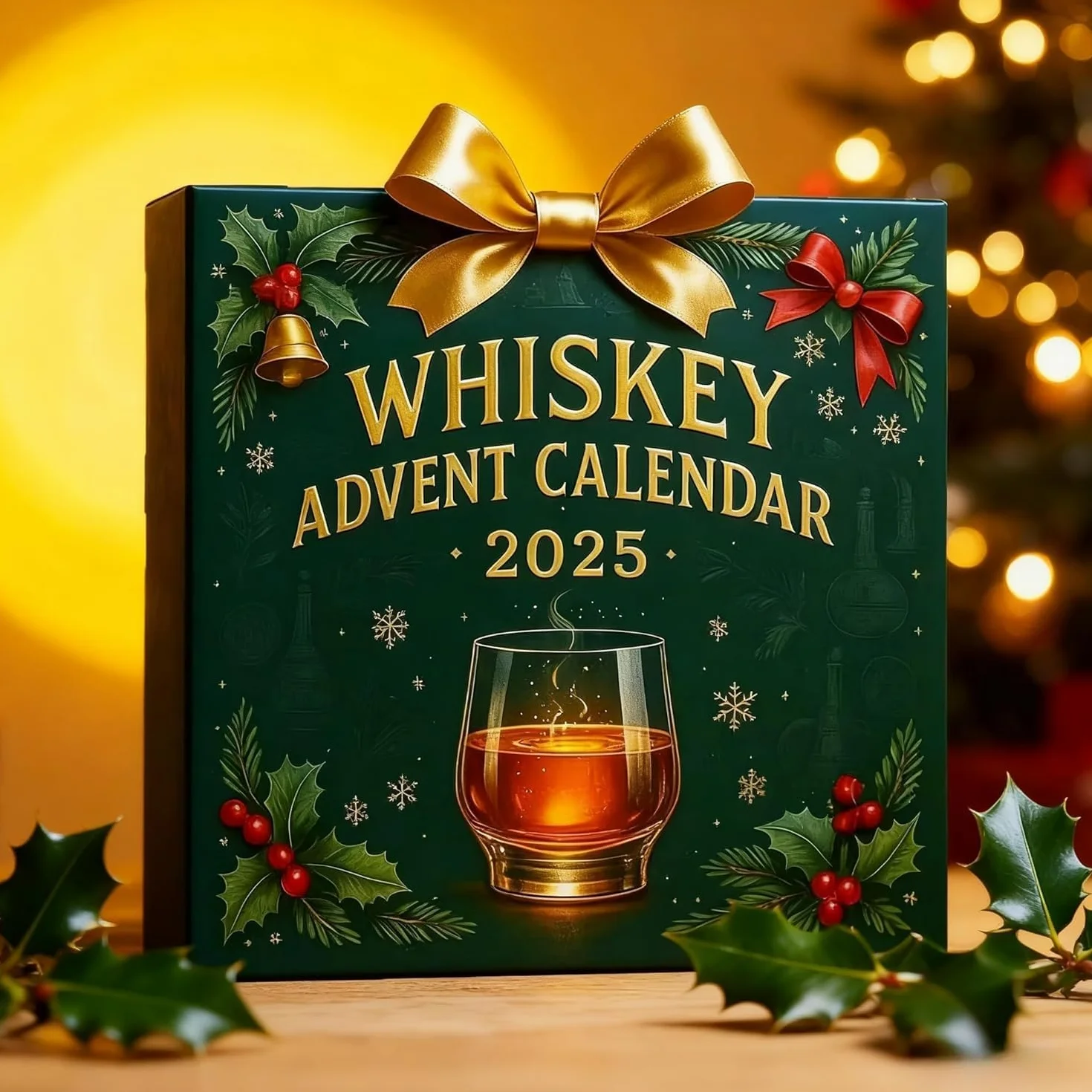 Pudełka z kalendarzem adwentowym whisky na rok 2025, 24 wisiorki premium z whisky do świątecznego odliczania i dawania prezentów, codzienna podróż degustacyjna po świecie whisky - z mo Graphic Design