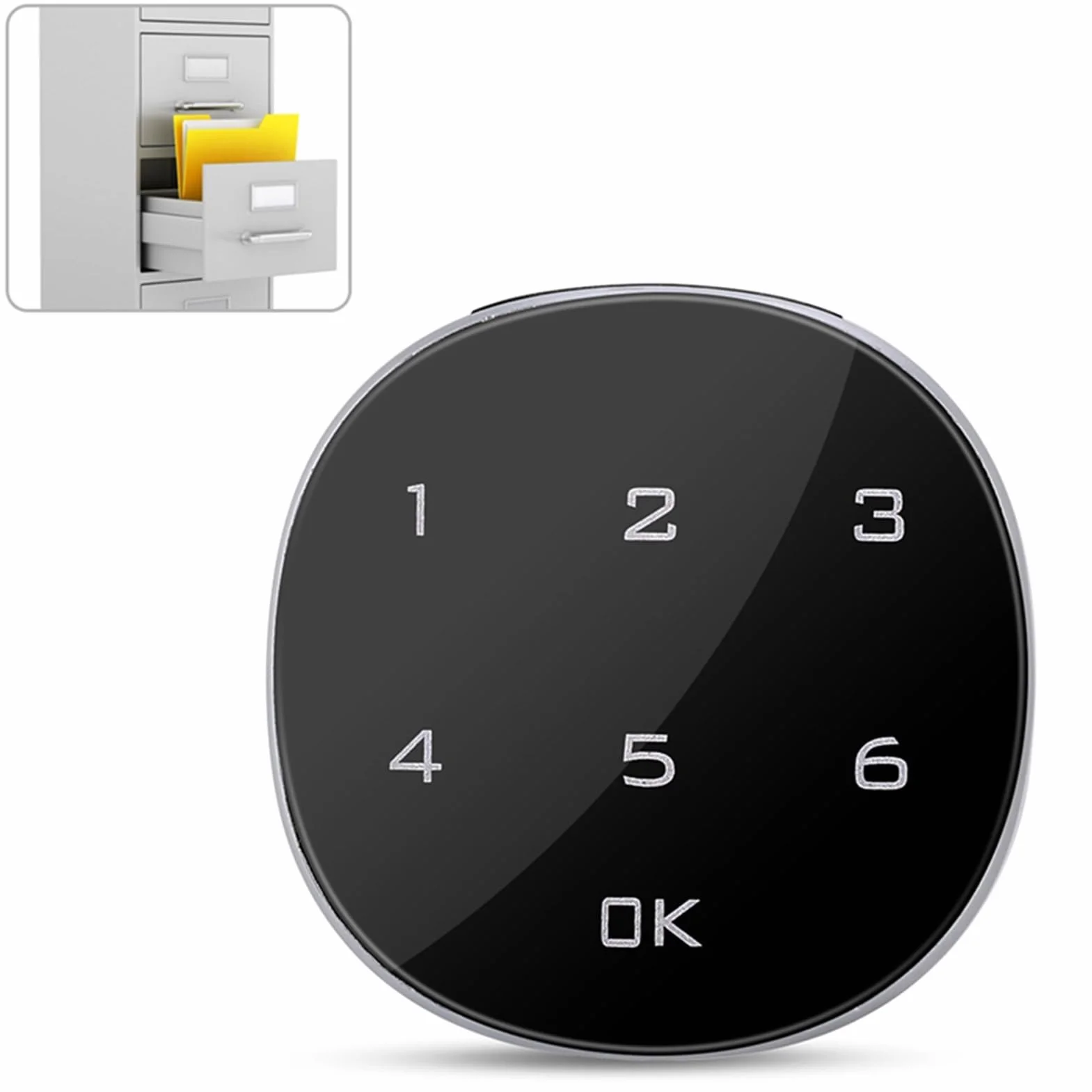Passwortcodiertes Schloss, Touchscreen Digitales elektronisches Keyless Tastatur Schrankschloss für Schmuckkasten Postfach Schulschließfach Medizinschrank Schrank
