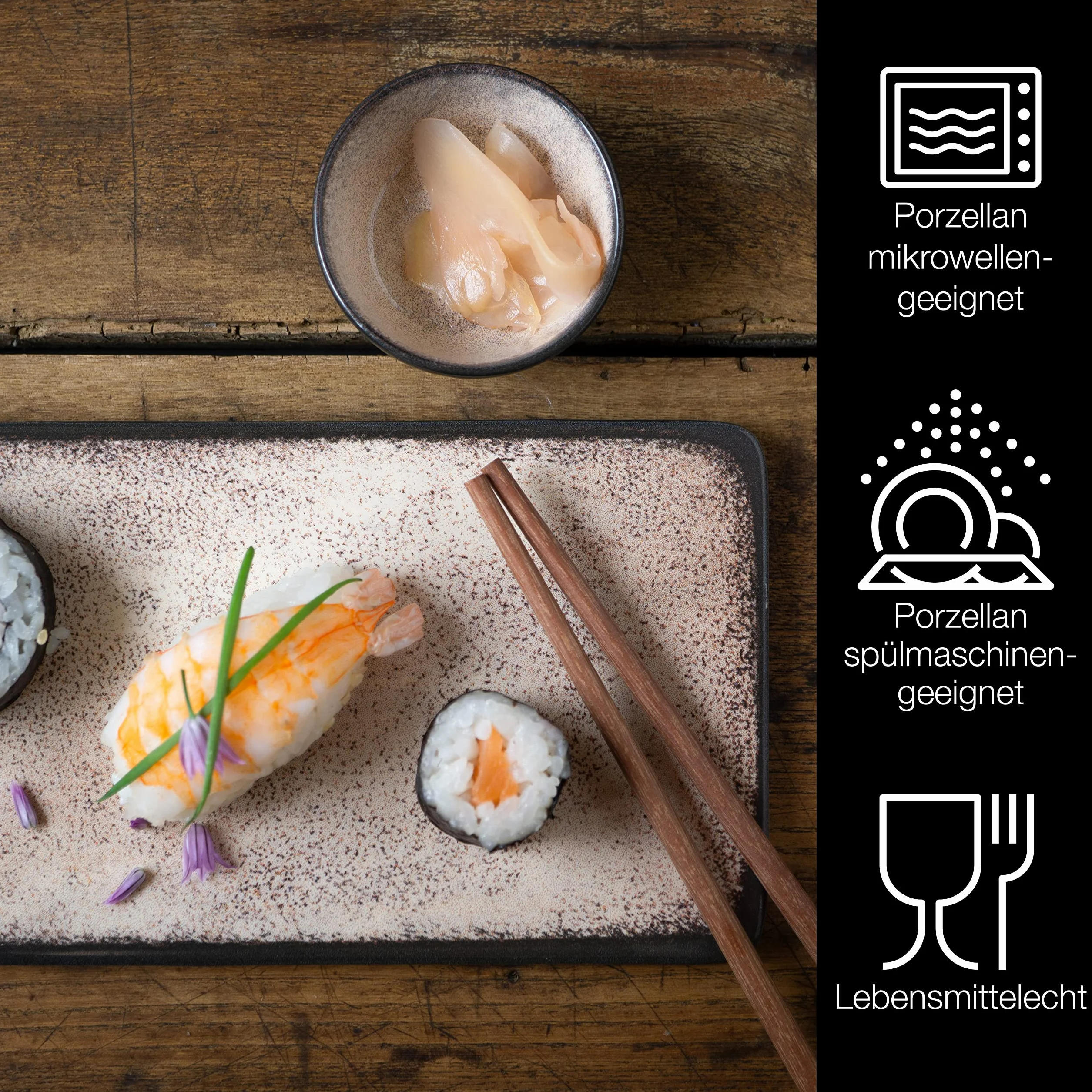 Moritz & Moritz VIDA zestaw naczyń do sushi dla 2 osób, 10 sztuk