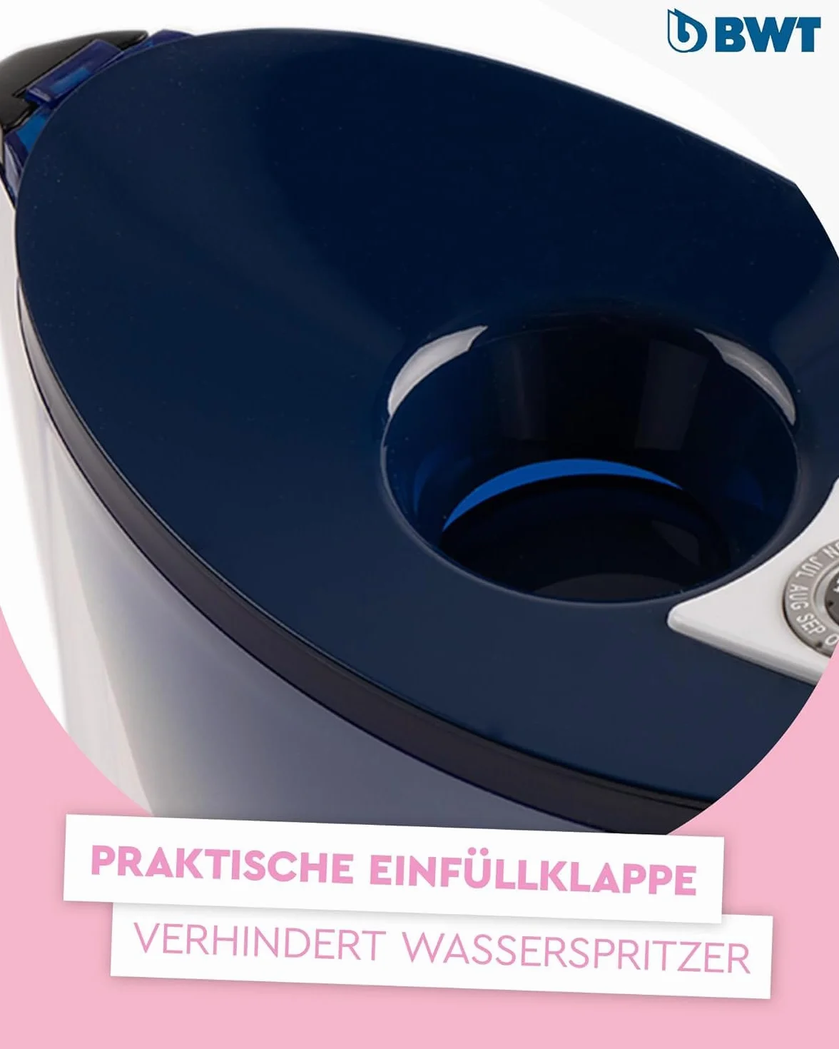 BWT Penguin wraz z filtrem z 1 wkładem filtrującym magnezowym | filtr do wody pitnej | filtruje kamień, chlor, ołów i miedź, dzbanek filtrujący, ciemnoniebieski