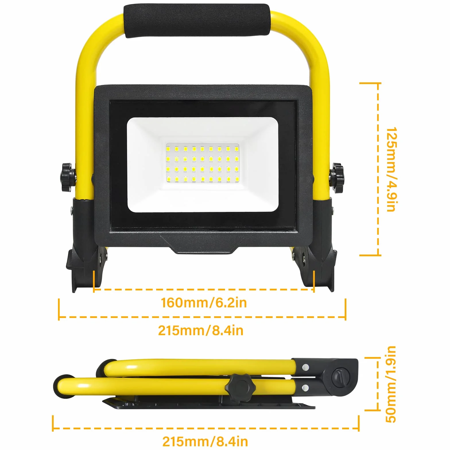 Willpower Reflektor zewnętrzny LED 1 szt., 30 W, 3000 LM, oświetlenie LED na patio, do ogrodu, garażu, wejścia, fabryki, na taras