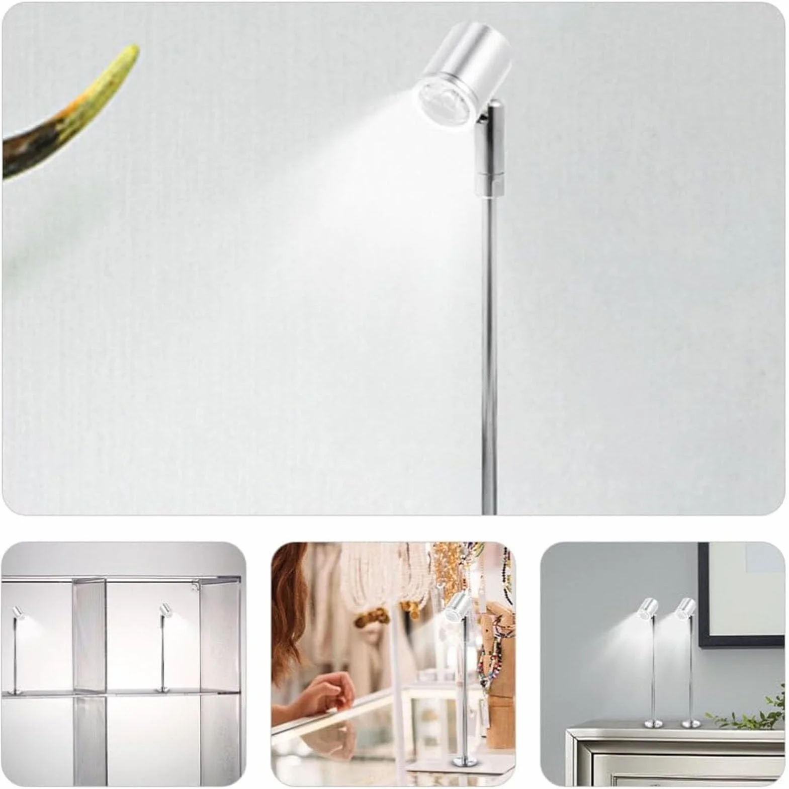 Mini Oświetlenie Punktowe LED, Oświetlenie Obrazów do Wnętrz Oświetlenie Artystyczne Oświetlenie Akcentujące, Mini Reflektory do Malowania Obrazów Rośliny Prezentacja Biżuterii