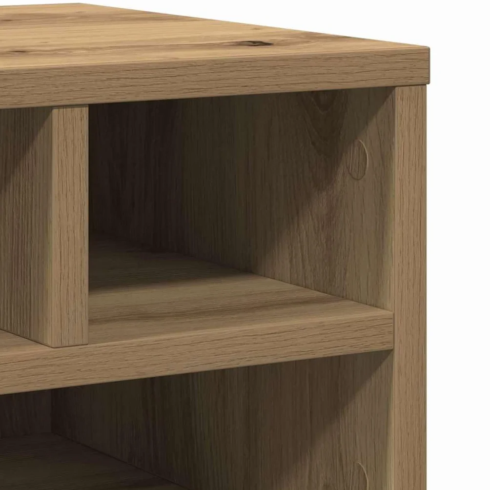 vidaXL Stojak na drukarkę Dąb rzemieślniczy 40 x 32 x 22,5 cm, Nowoczesny, prostokątny stojak na drukarkę, biurowy organizer, drewniany desktop, oszczędność miejsca