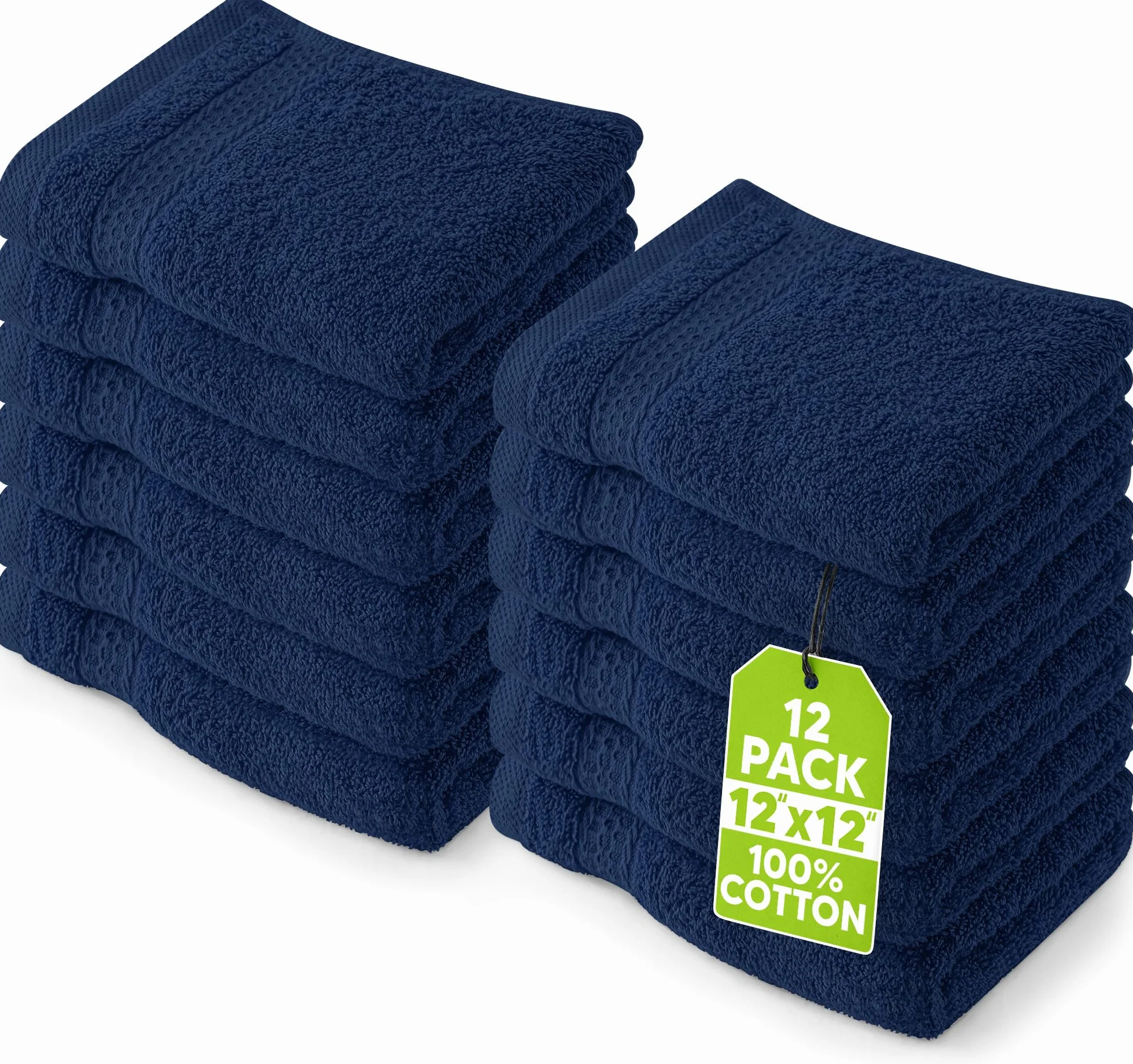 Utopia Towels Ręcznik z czubkami palców 30,5x30,5 cm 600 g/m² 100% bawełna granatowy 12 sztuk