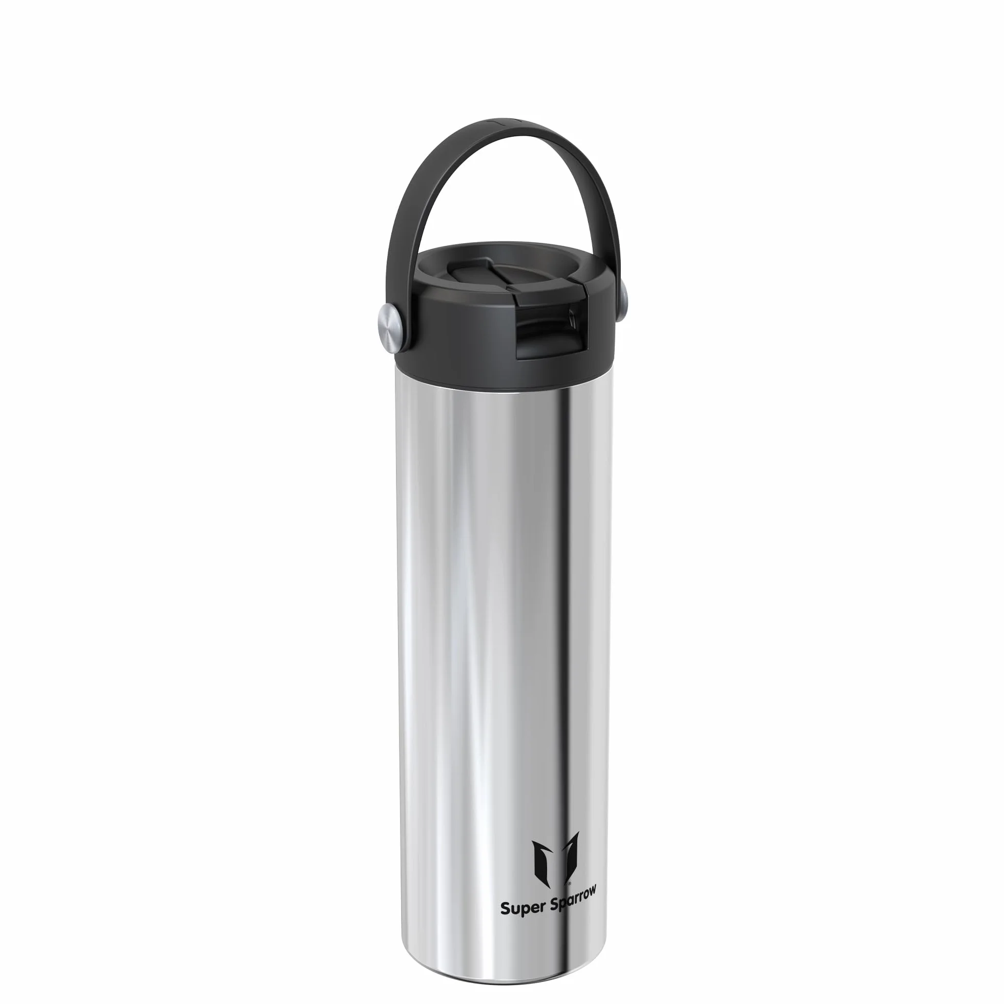 Sparrow SwivelSip Butelka Termiczna Ze Stali Nierdzewnej - 750ml - Metalowa Butelka ze Słomką i Szerokim Otworem - Bez BPA, Szczelna - Izolowany Termos Do Siłowni, Podróży, Outdooru