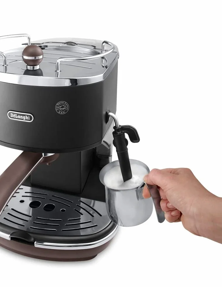 DeLonghi ECOV311.BK Ekspres do kawy Espresso Vintage Icona, Wolnostojący, Półautomatyczny, 1050 W, 1.4 l, 15 barów, czarny