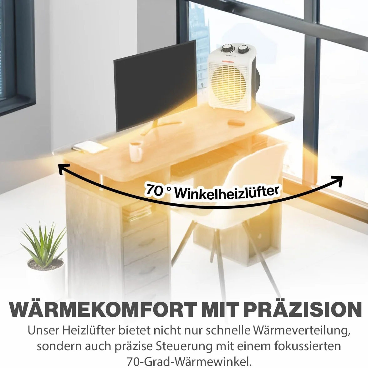 Clatronic 263951 Termowentylator, Biały, 1 Sztuka