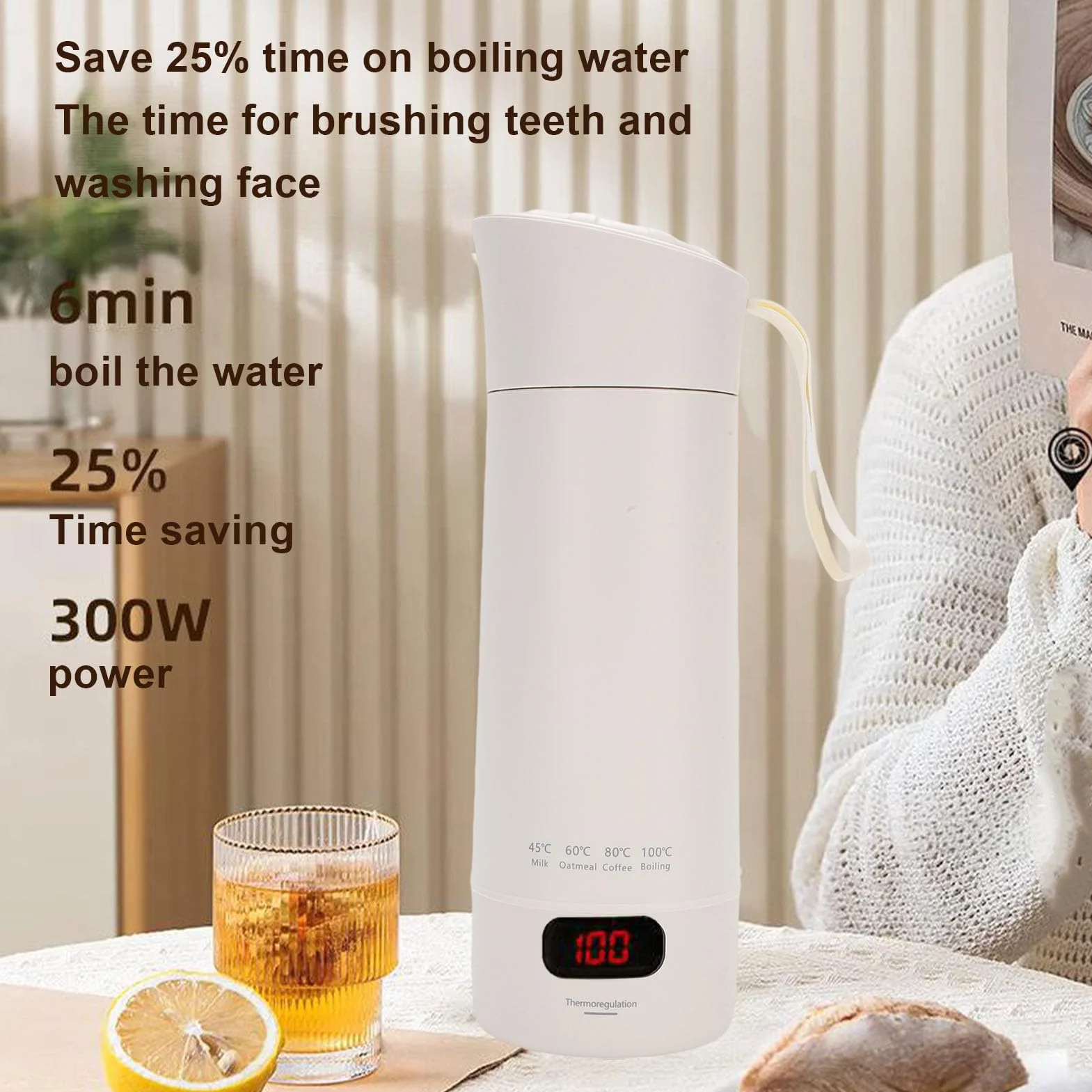 Przenośny czajnik elektryczny 400 ml 300 W stal nierdzewna 220V UE