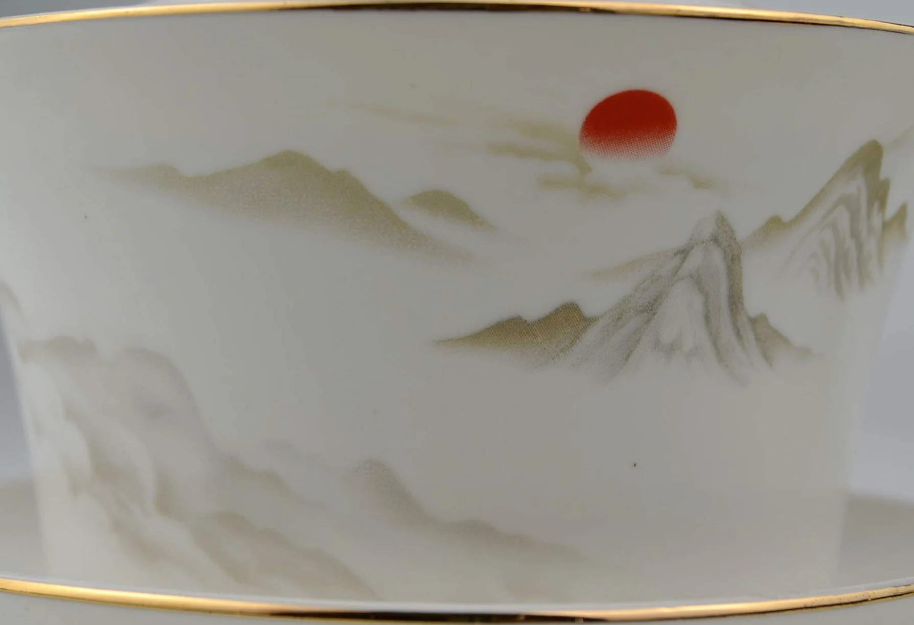 Gaiwan biała porcelana duża filiżanka do herbaty Sancai zestaw piękna wzór pokrywka słońce (255 ml średni)