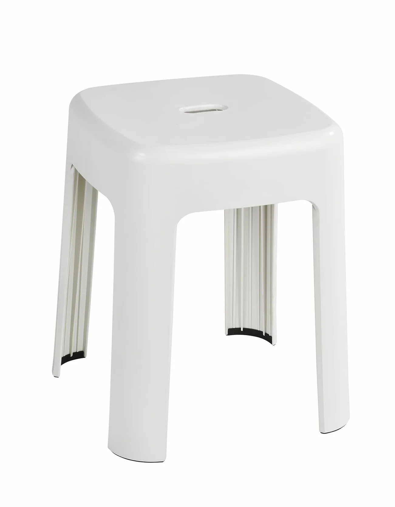 WENKO 22160100 Stołek Alaska - stołek łazienkowy, polipropylen, 37 x 45,5 x 37 cm, biały