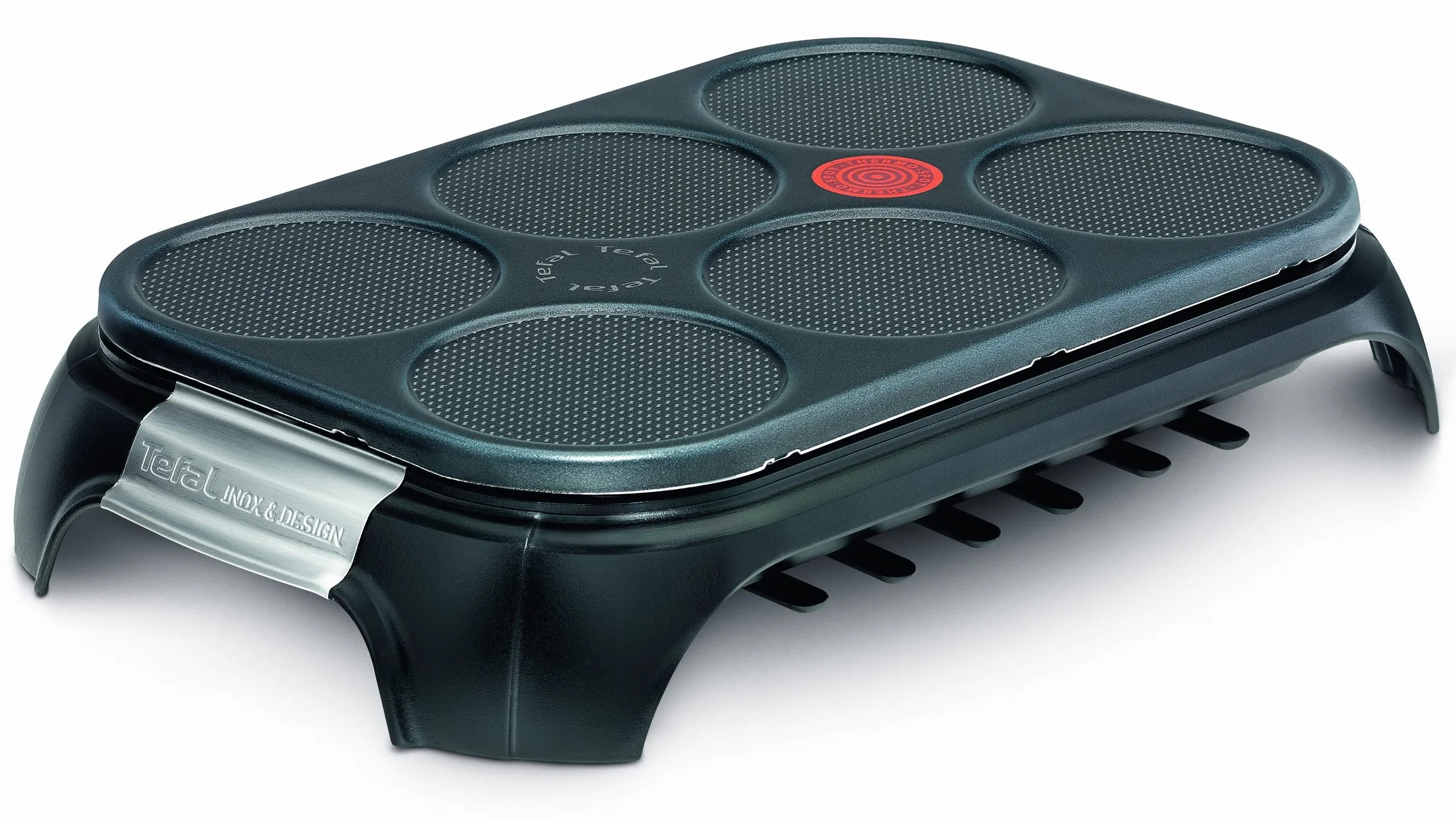 Tefal Crep Party stal szlachetna & Design PY558813 – naleśniki i powłoka nieprzywierająca ze stali nierdzewnej o pojemności na 6 naleśników