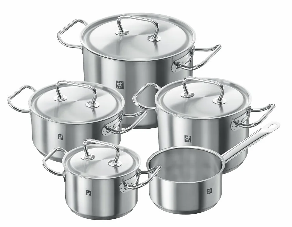ZWILLING Kochtopf-Set, 5-tlg., 4 Deckel, Induktionsgeeignet, Edelstahl, Twin Classic