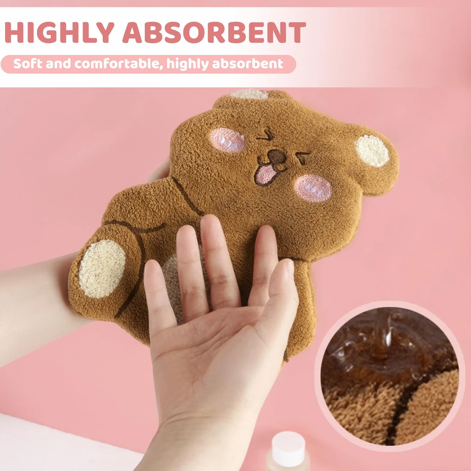 2 szt. Ręczniki kuchenne z koralowego polaru, niedźwiedzia i słonia, wysokiej jakości ściereczki do suszenia do kuchni, wycierania, miękkie ręczniki z polaru koralowego