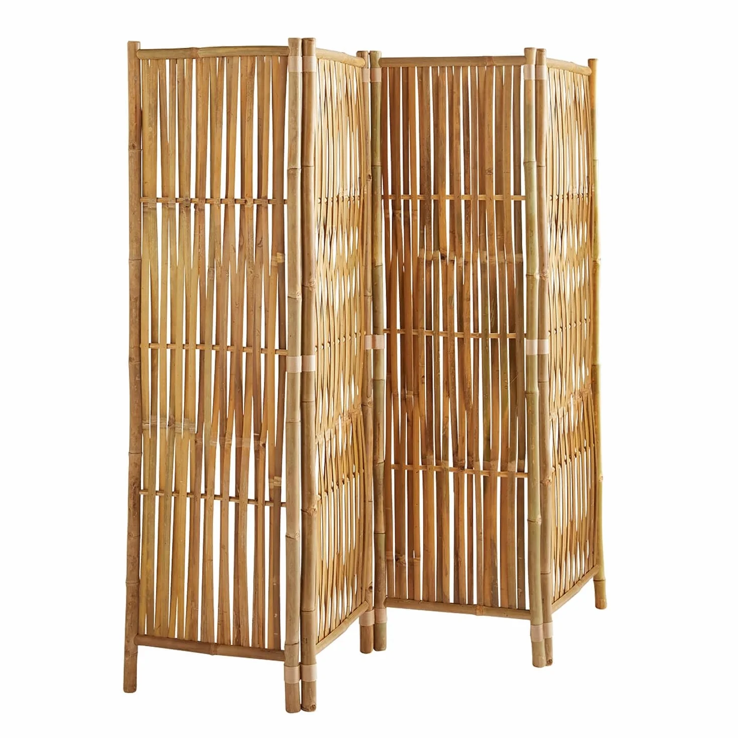 Parawan bambusowy - naturalny - 180x160 cm (4 panele)